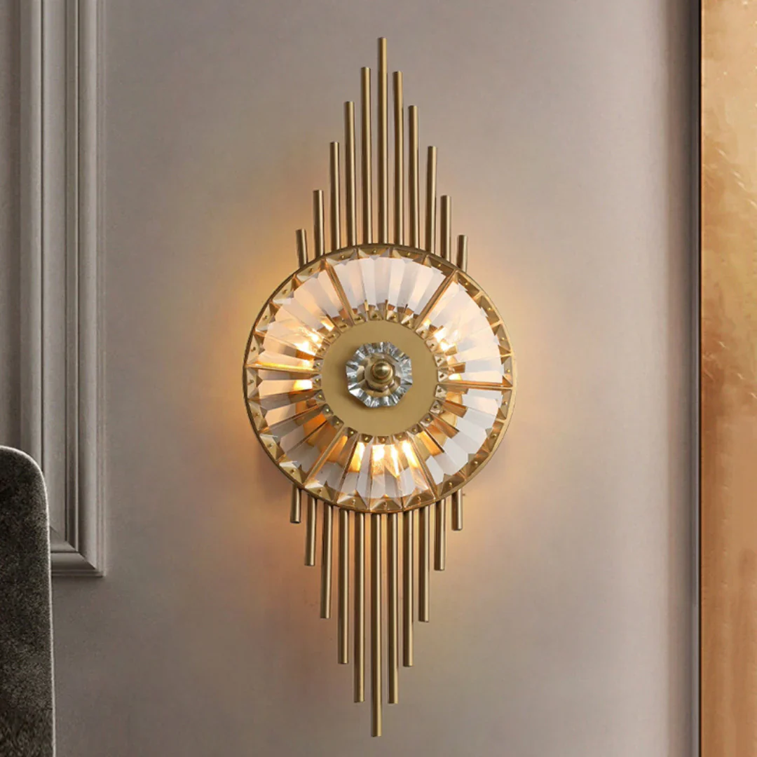 Crystal Gear Gold Wall Light - Image 3