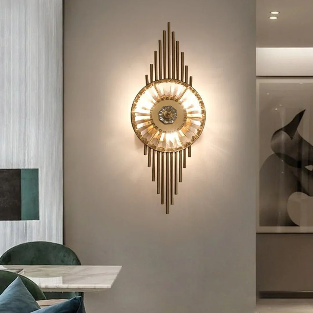 Crystal Gear Gold Wall Light - Image 4