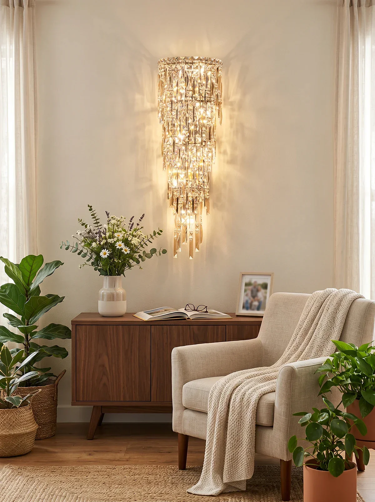 Crystal Rainfall Cyra Wall Lamp - Image 5