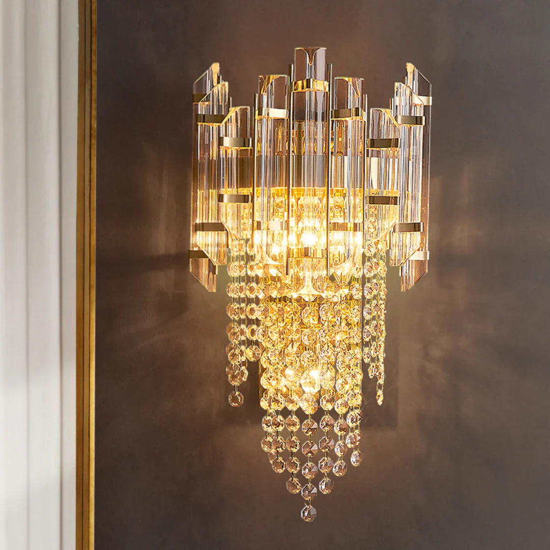 Crystal Tiered Luxury Wall Lamp - Image 11