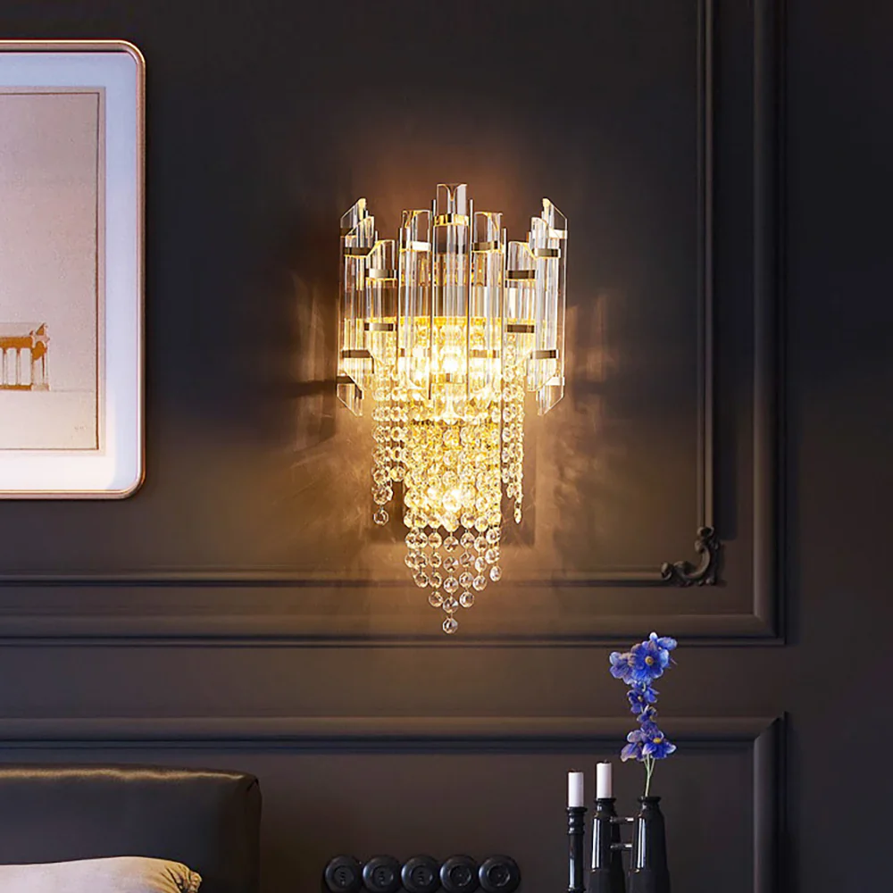 Crystal Tiered Luxury Wall Lamp - Image 3