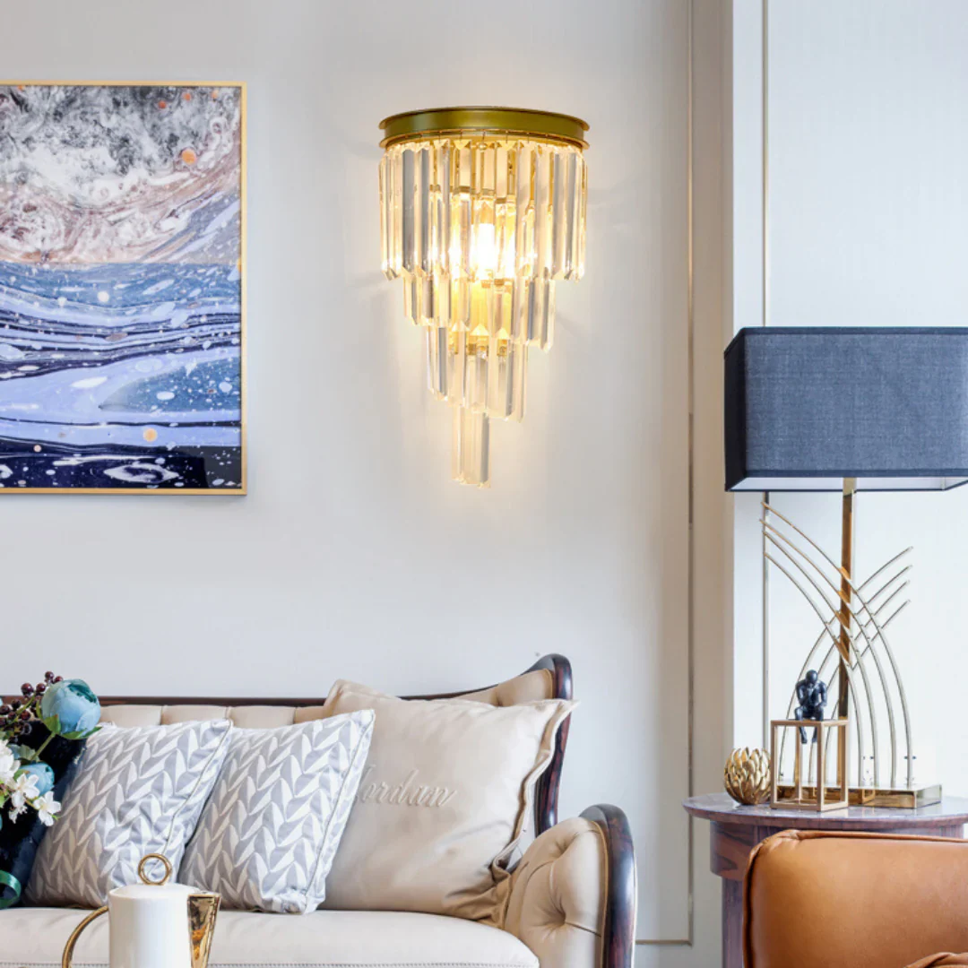 Crystal Tiered Tapered Wall Light - Image 7