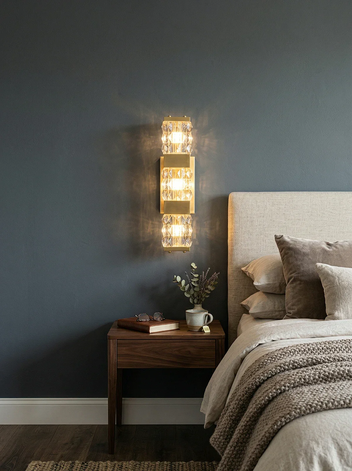 Dacio Golden Luxury Crystal Wall Lamp - Image 2