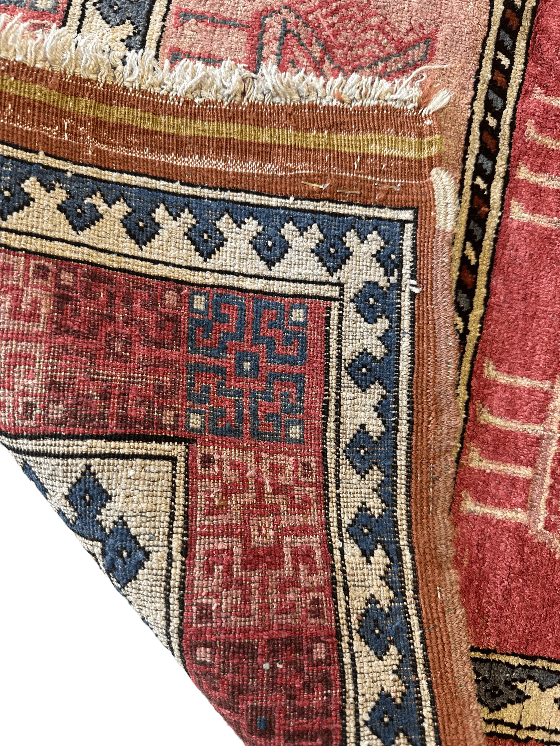 Decorative Silk Afghani Rug mid 20th Century 3’10”X5’10” - Image 8