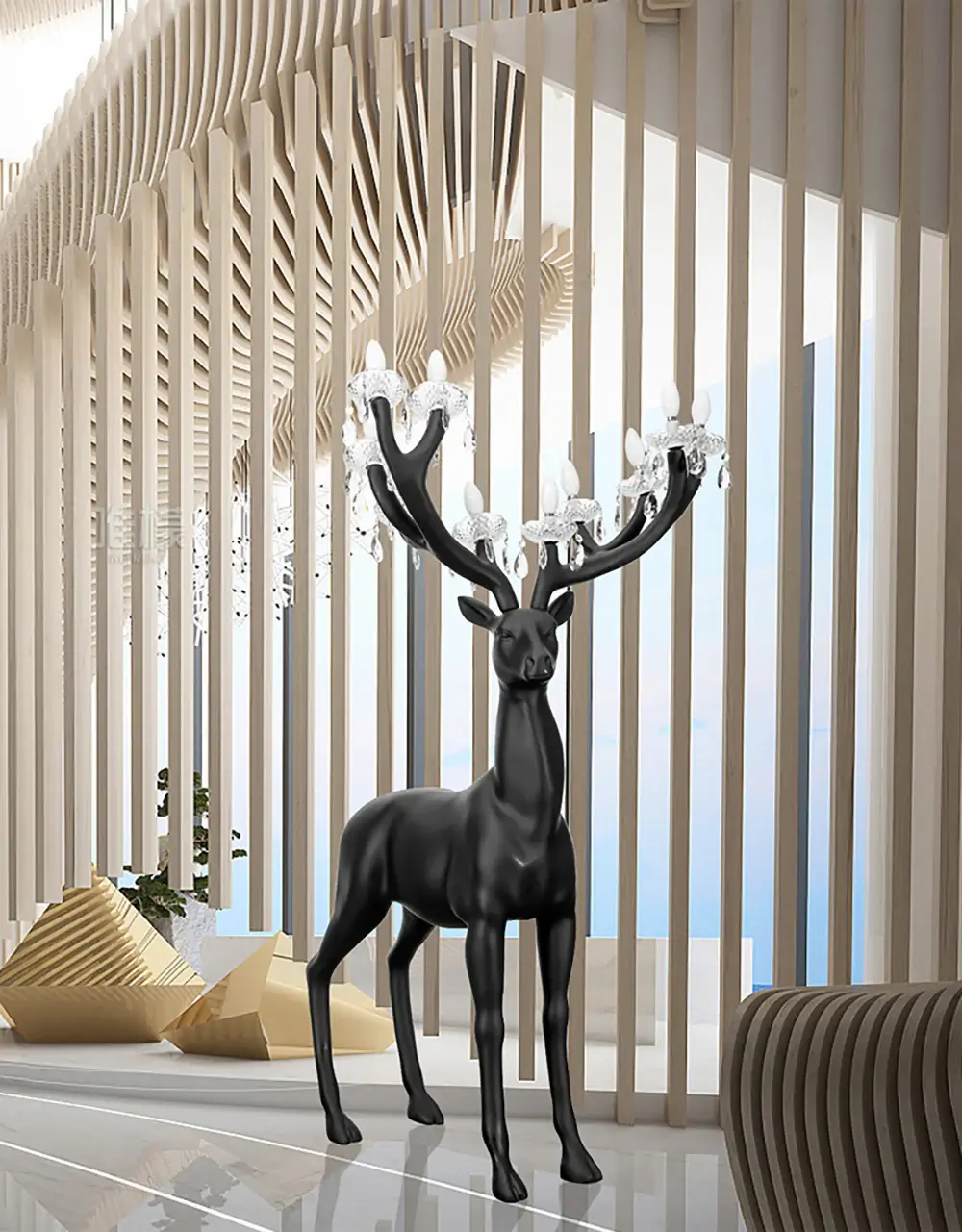 Deer Sculpture Floor Lamp - Image 10