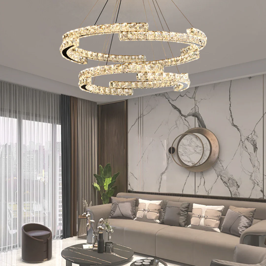 Double Ring Crystal Chandelier - Image 10