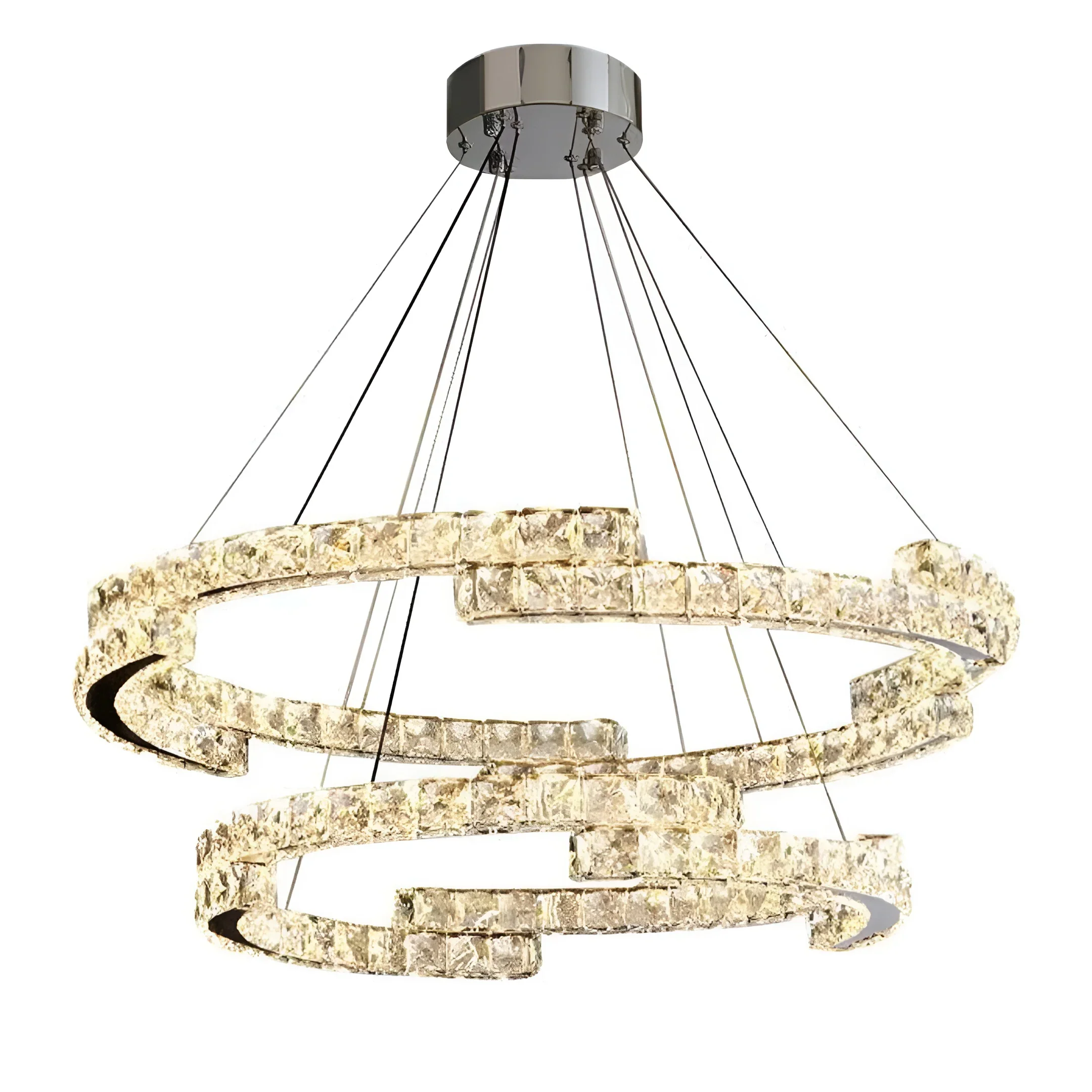 Double Ring Crystal Chandelier - Image 33