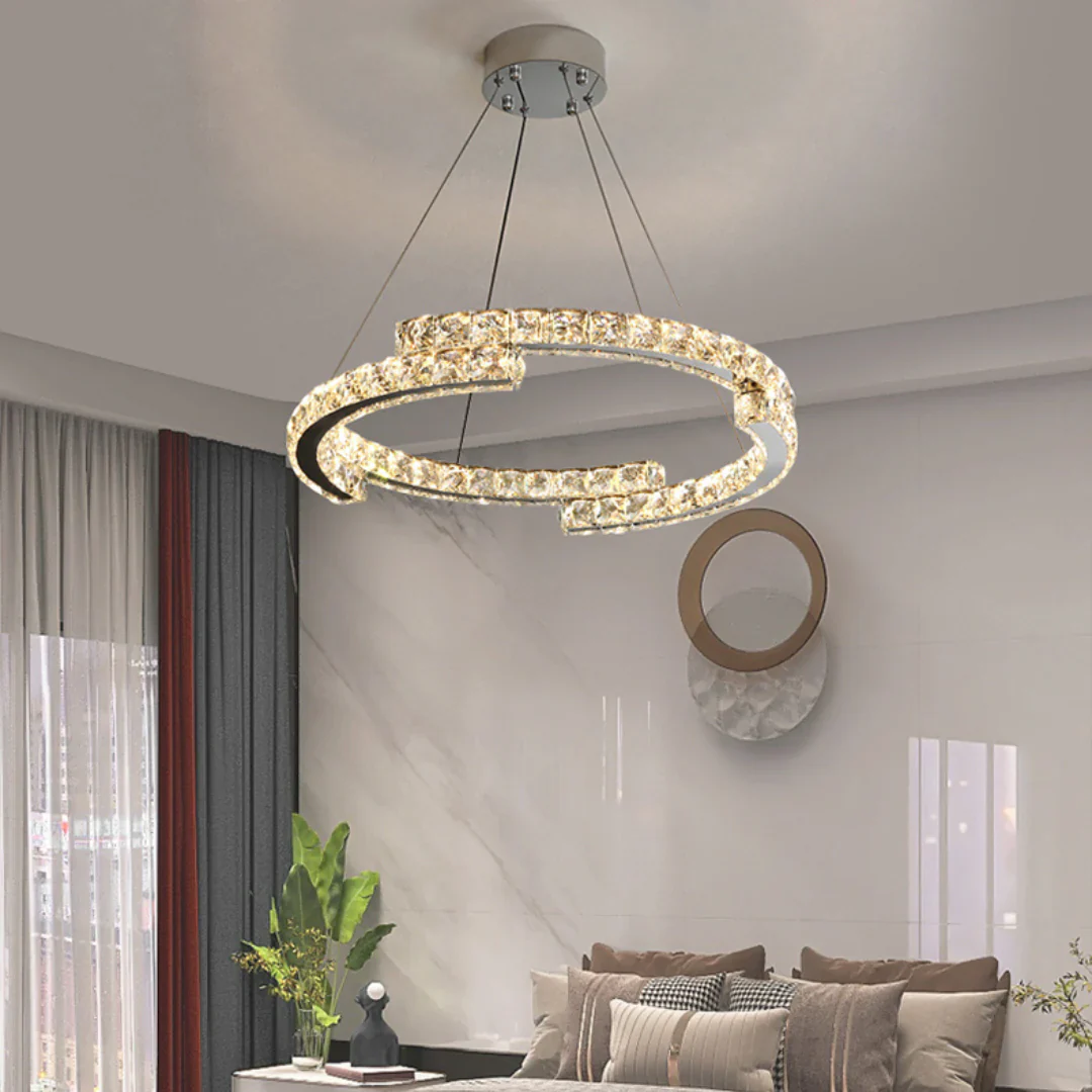 Double Ring Crystal Chandelier - Image 8