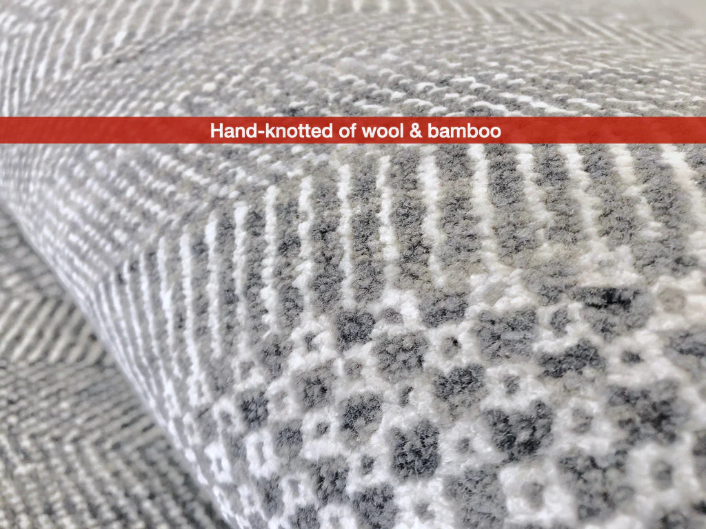 Durva - Grass Design (9'11"x14'00") gray/silver - Image 9