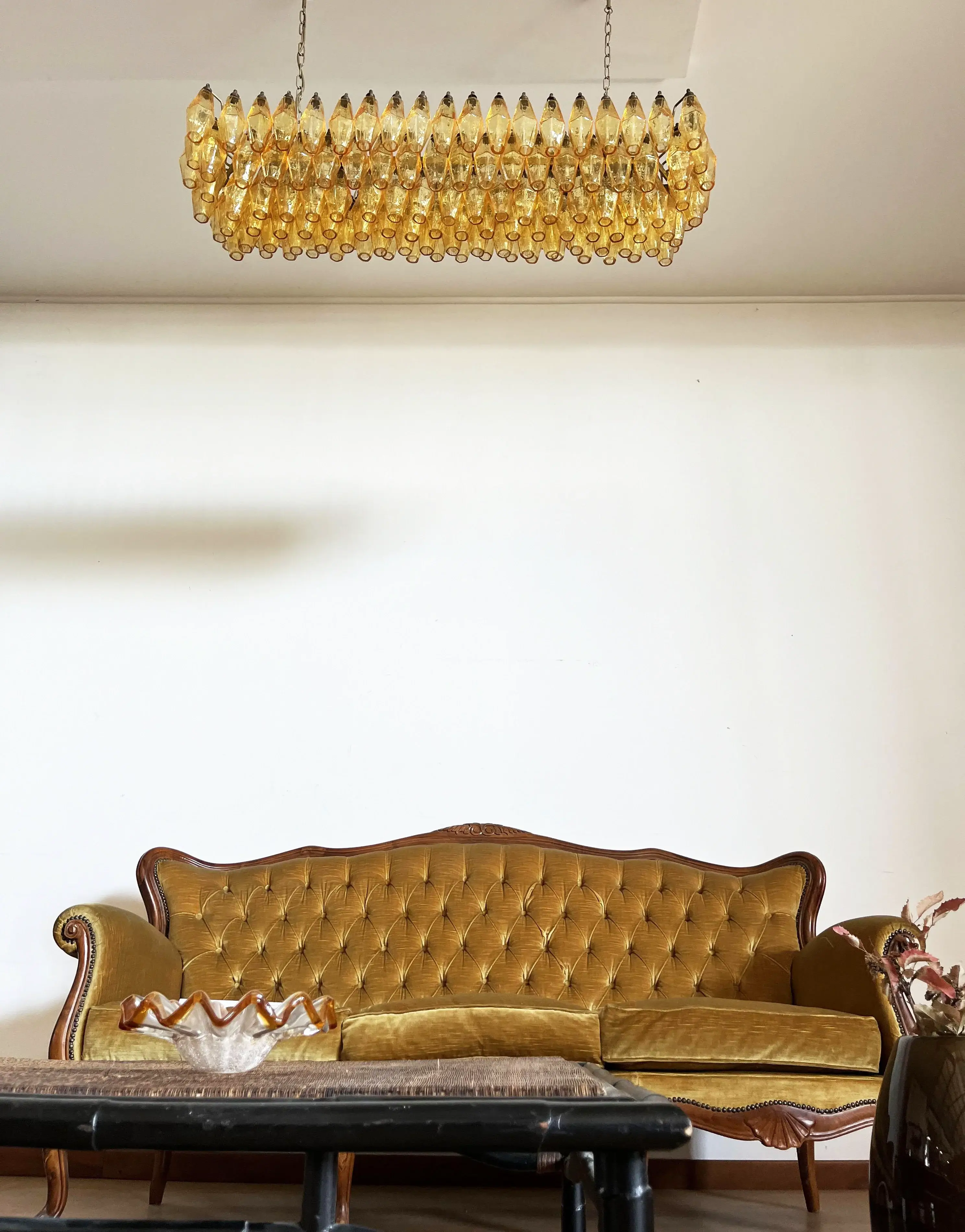 Elegant Amber Murano Poliedri Chandelier - Image 7