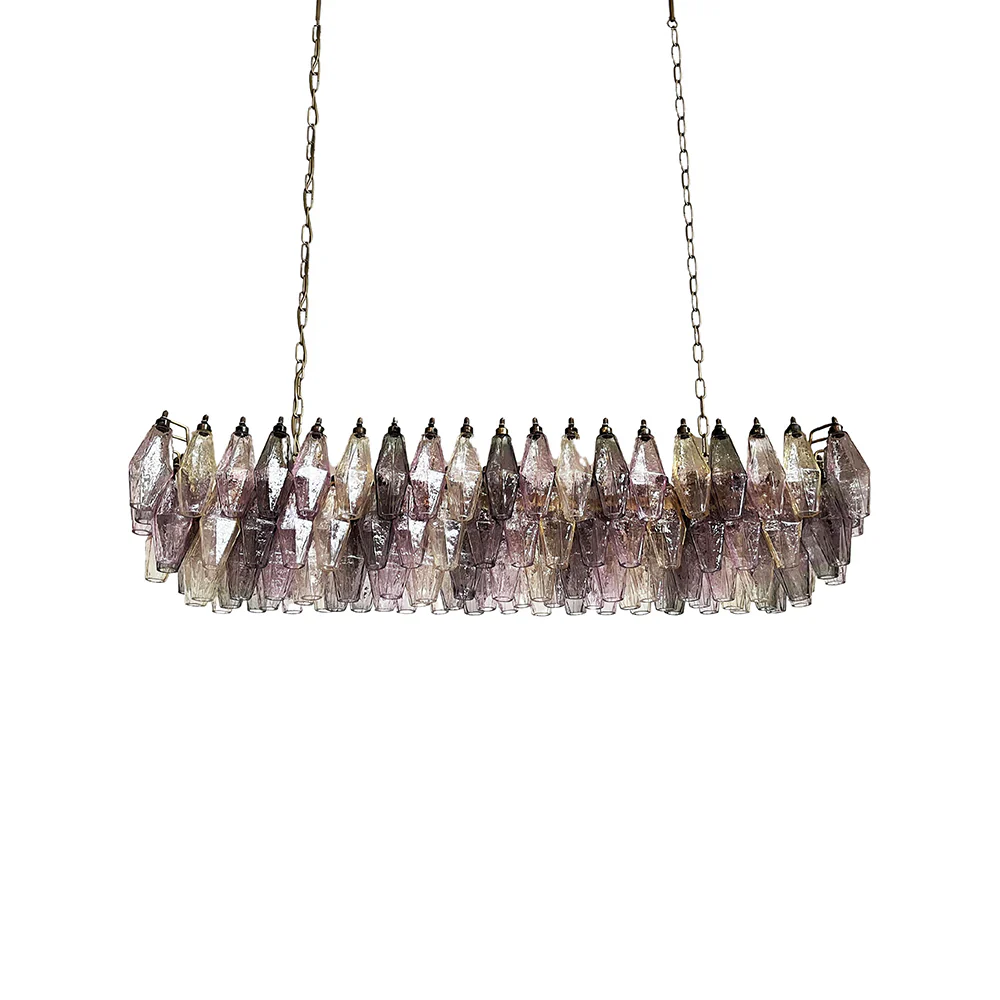 Elegant Multicolored Murano Poliedri Chandelier - Image 18
