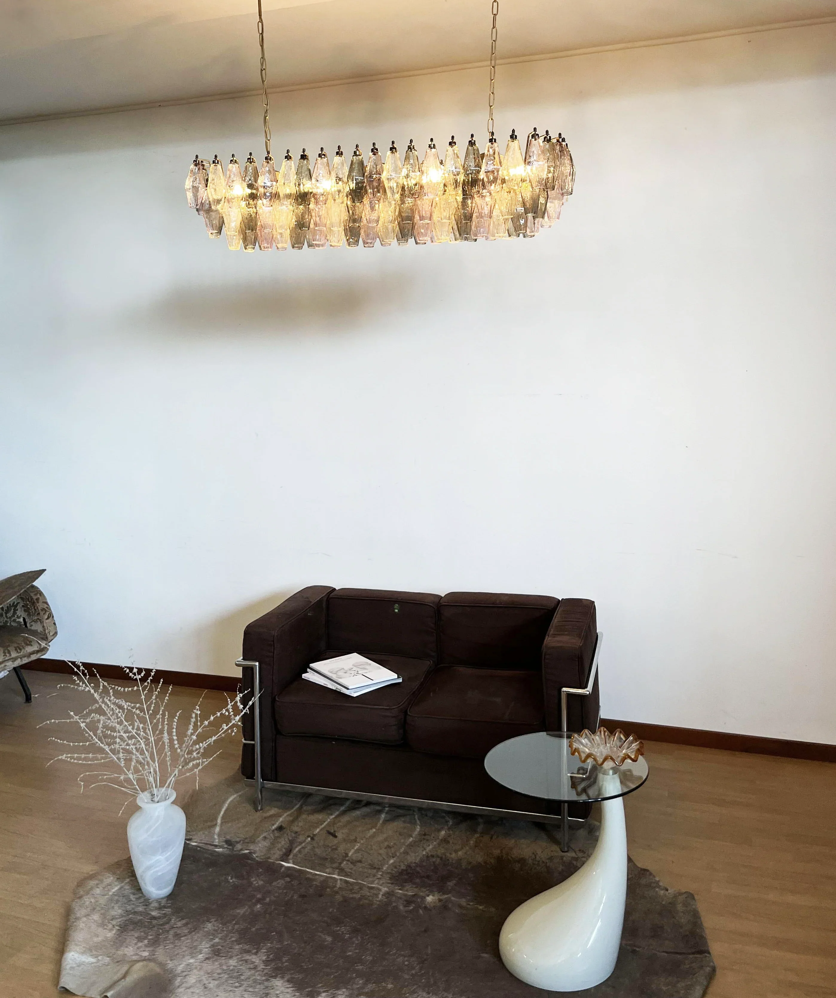 Elegant Multicolored Murano Poliedri Chandelier - Image 6