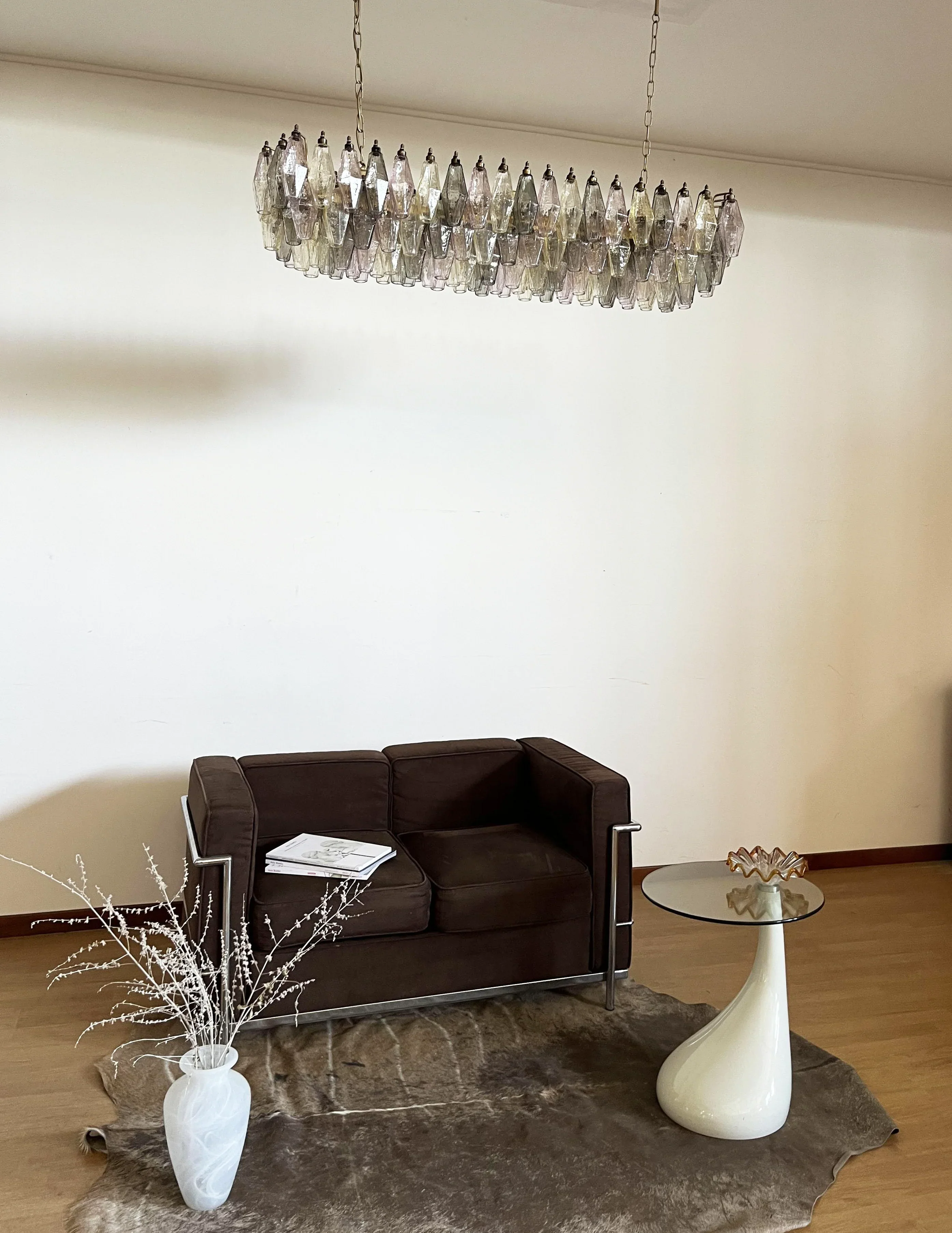 Elegant Multicolored Murano Poliedri Chandelier - Image 7