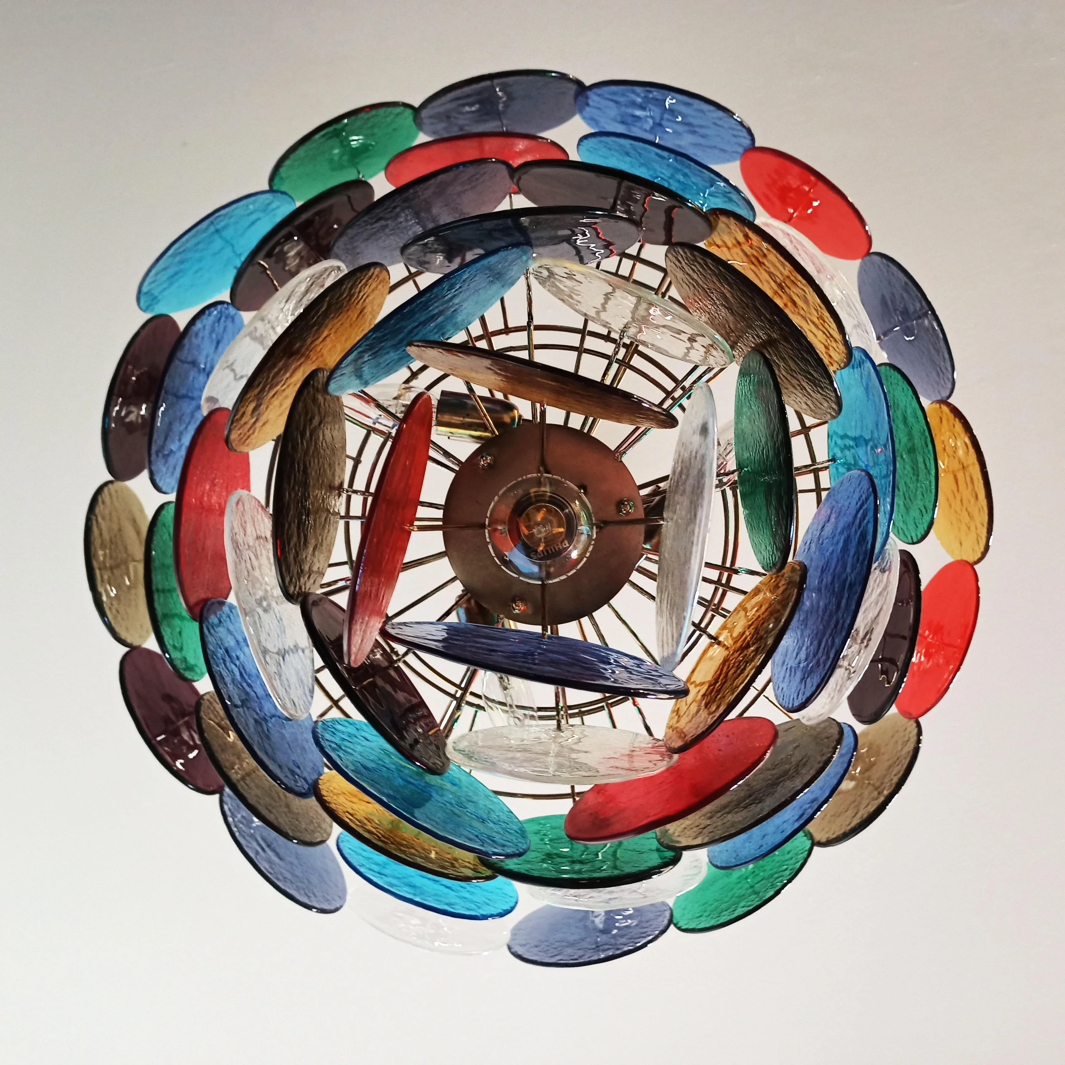 Elegant Murano Disc Multicolored Chandelier - Image 17