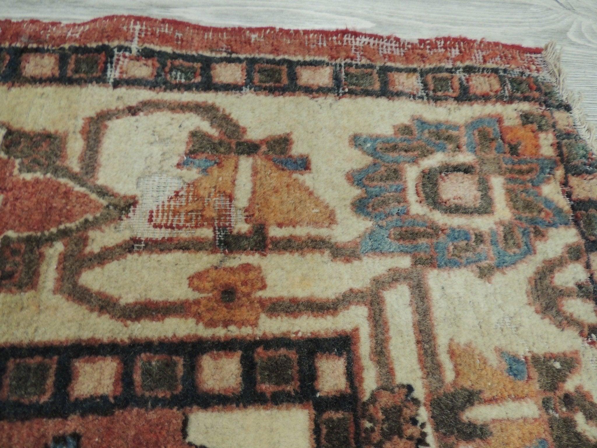 Exquisite Distressed Fine Persian Area Rug 5x7 Ft - Image 17