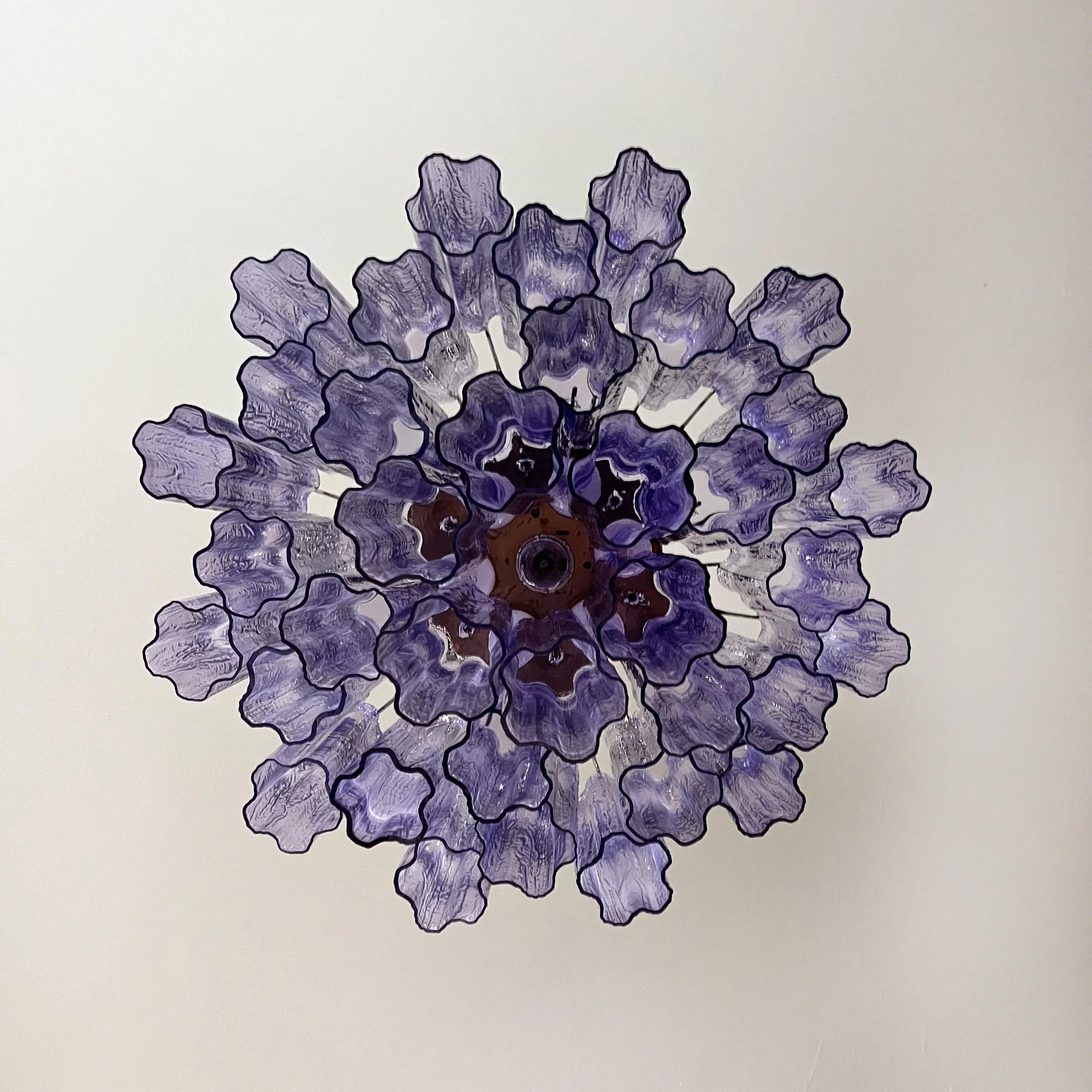 Fantastic Murano Amethyst Glass Tube Chandelier - Image 21
