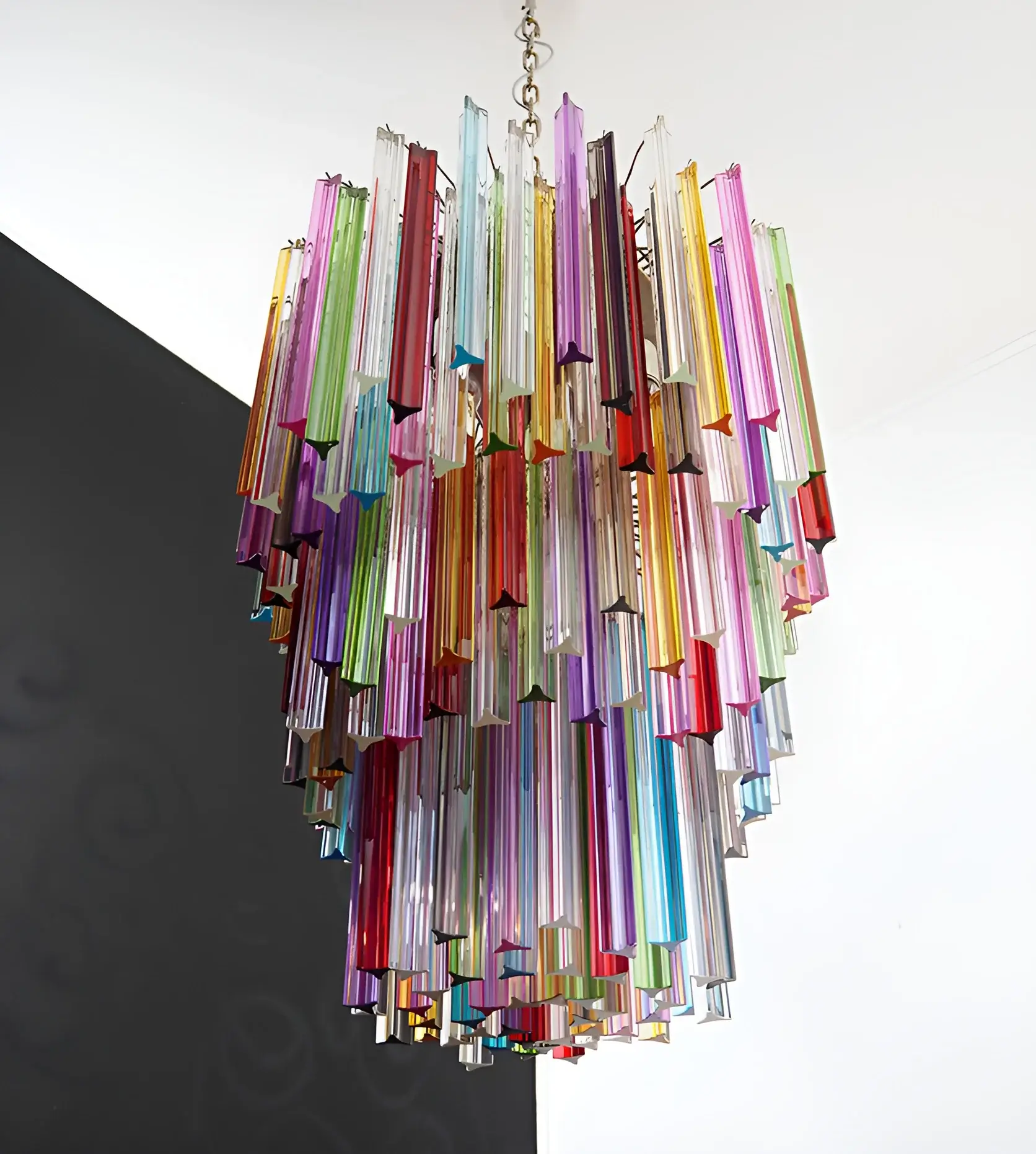 Fantastic Murano Prisms Multicolor Chandelier - Image 11