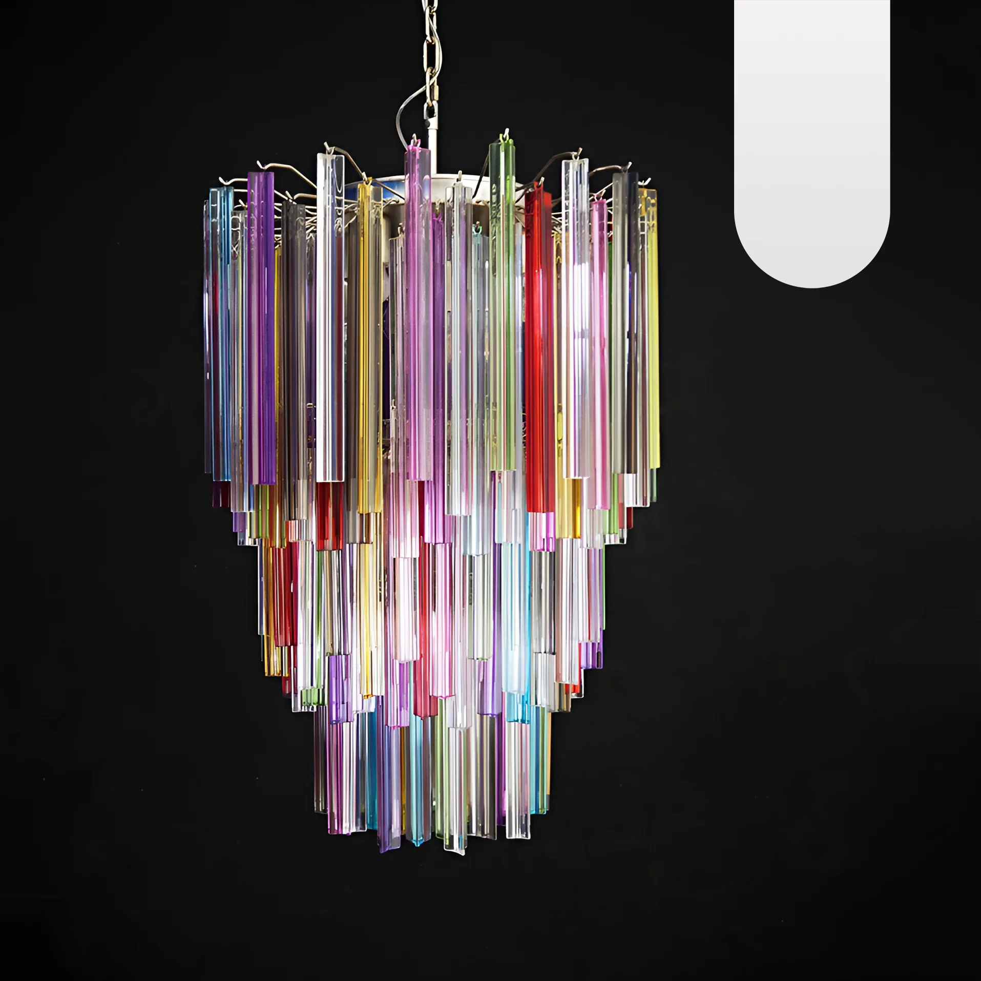 Fantastic Murano Prisms Multicolor Chandelier - Image 17