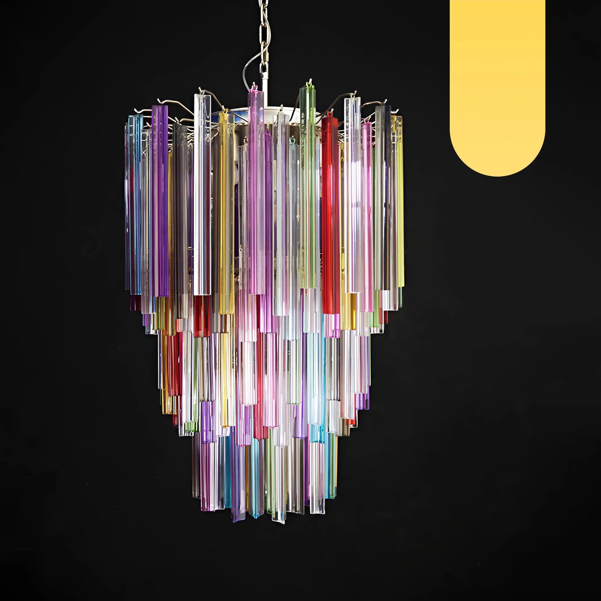 Fantastic Murano Prisms Multicolor Chandelier - Image 18
