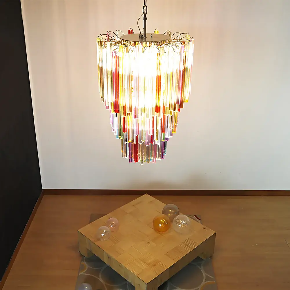 Fantastic Murano Prisms Multicolor Chandelier - Image 2