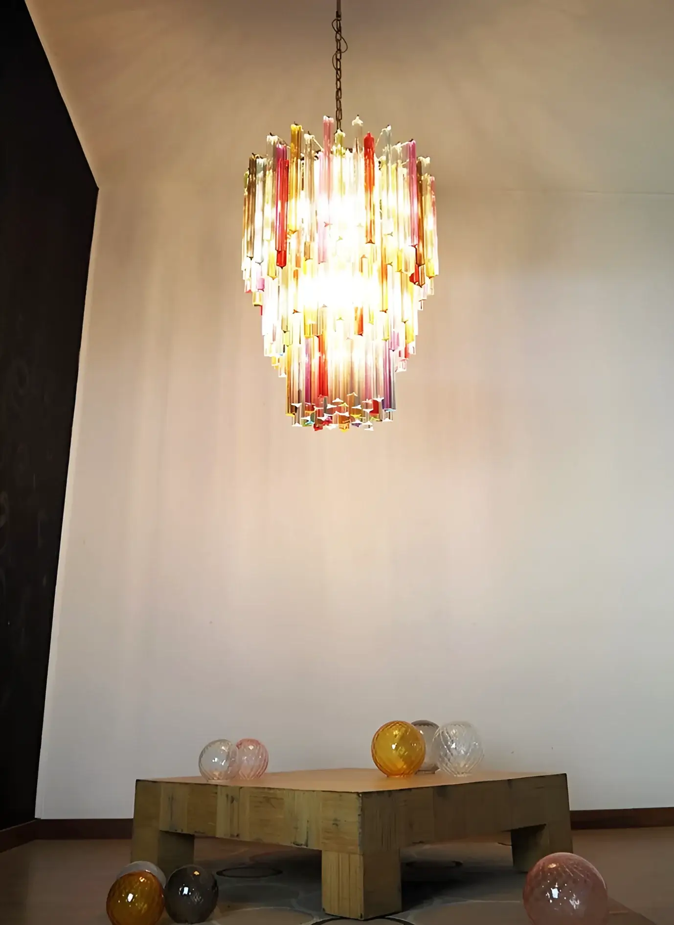 Fantastic Murano Prisms Multicolor Chandelier - Image 3