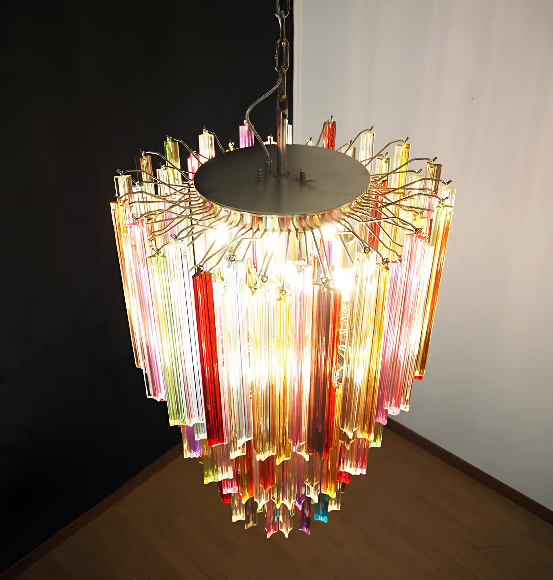 Fantastic Murano Prisms Multicolor Chandelier - Image 7