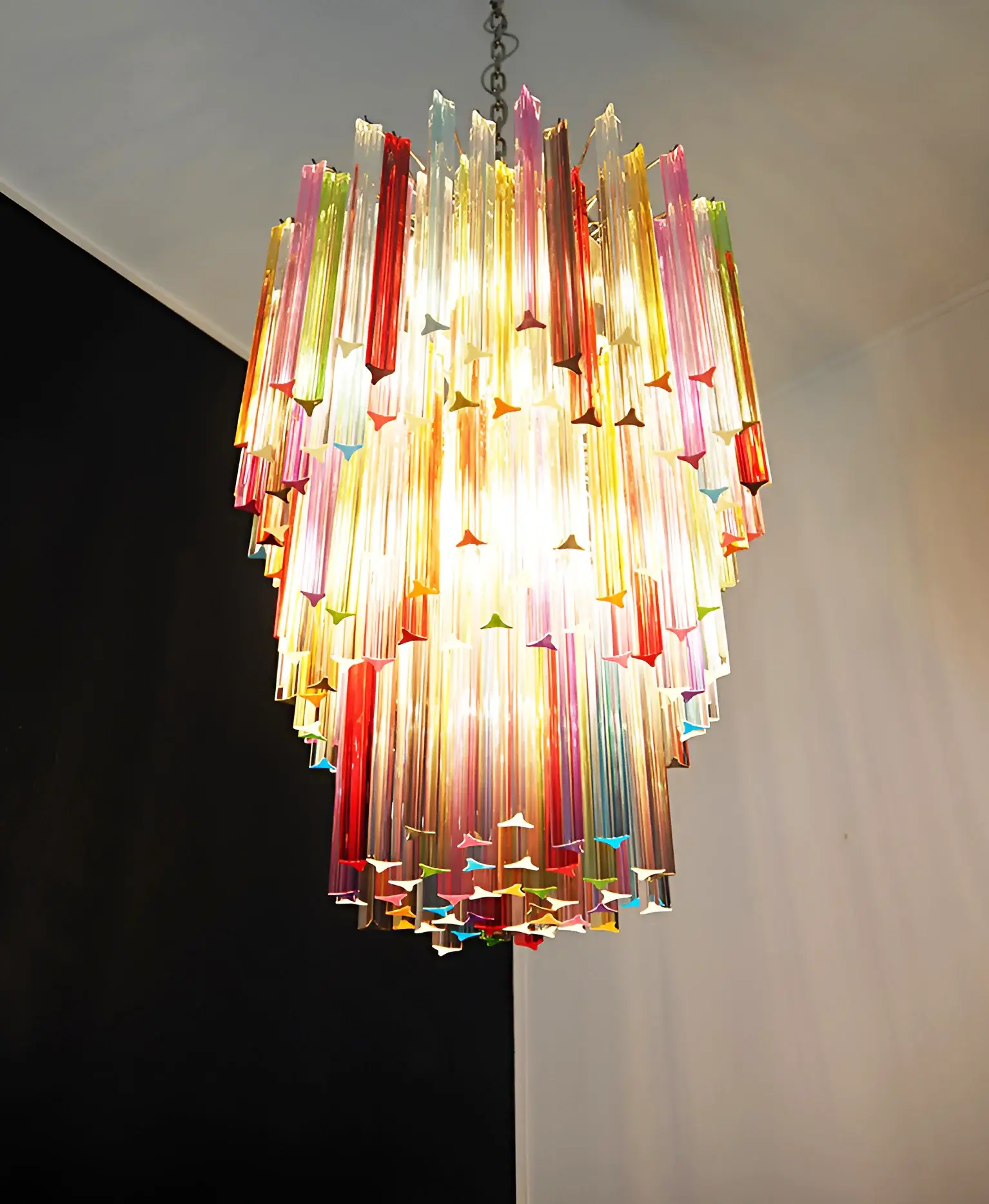 Fantastic Murano Prisms Multicolor Chandelier - Image 8