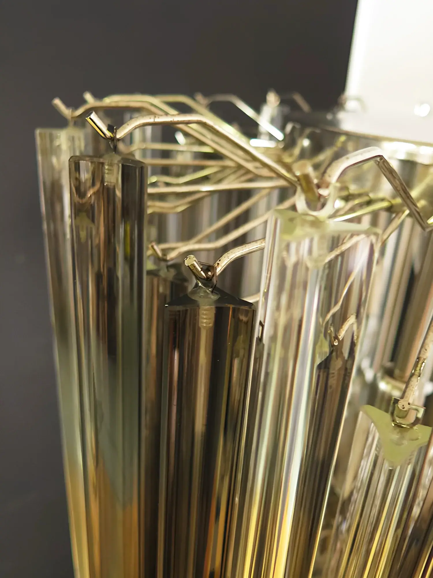Fantastic Murano Prisms Smoked Transparent Chandelier - Image 16