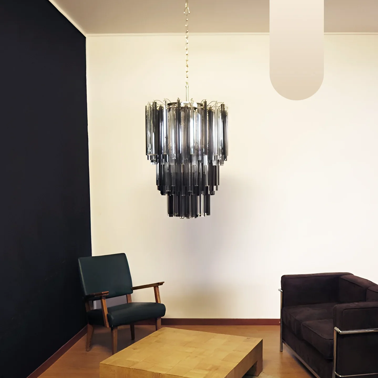 Fantastic Murano Prisms Smoked Transparent Chandelier - Image 17