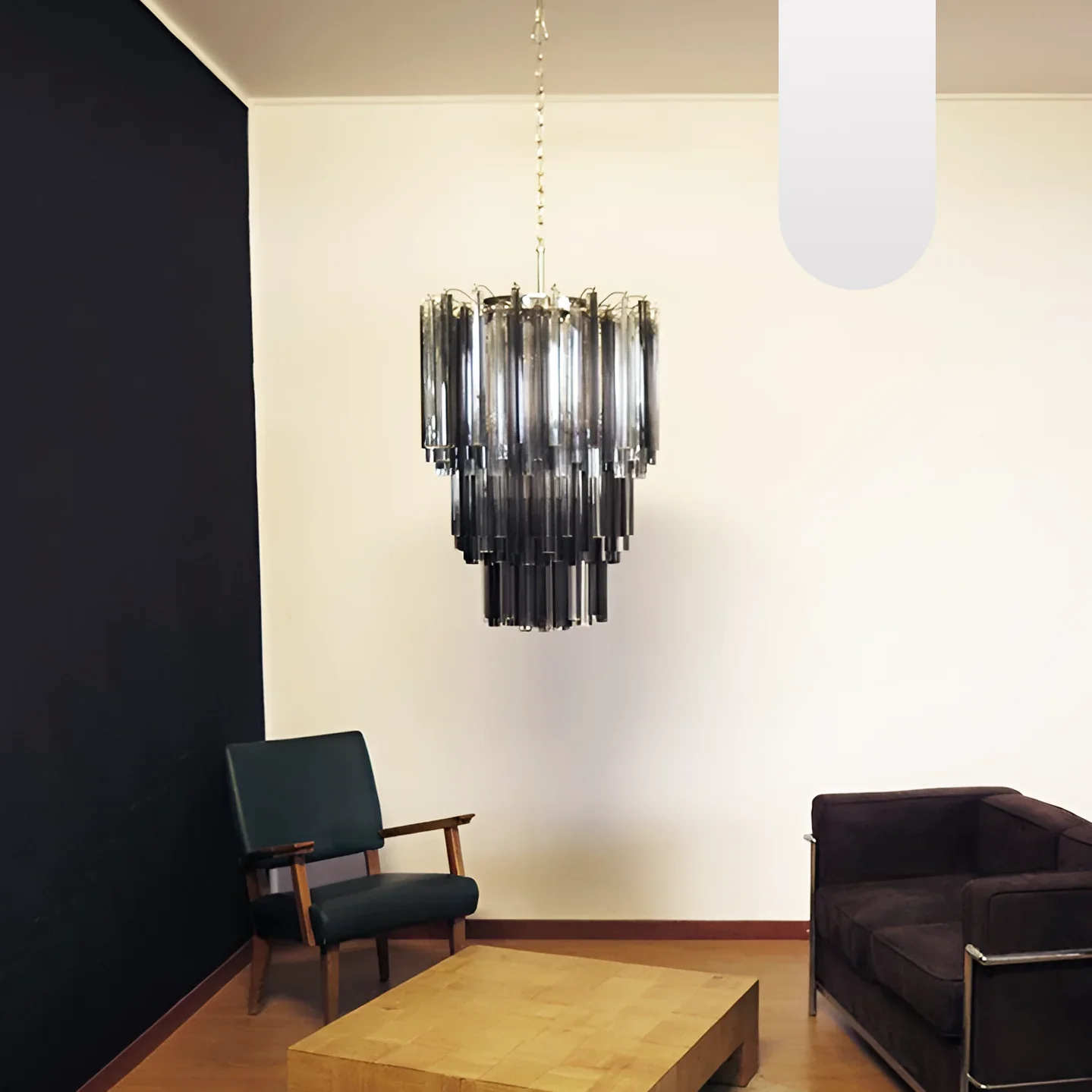 Fantastic Murano Prisms Smoked Transparent Chandelier - Image 18