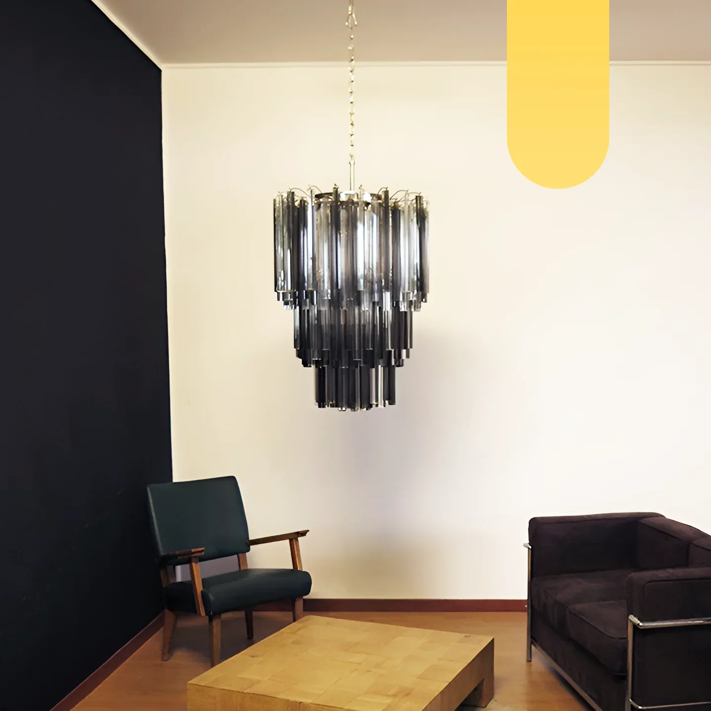 Fantastic Murano Prisms Smoked Transparent Chandelier - Image 19