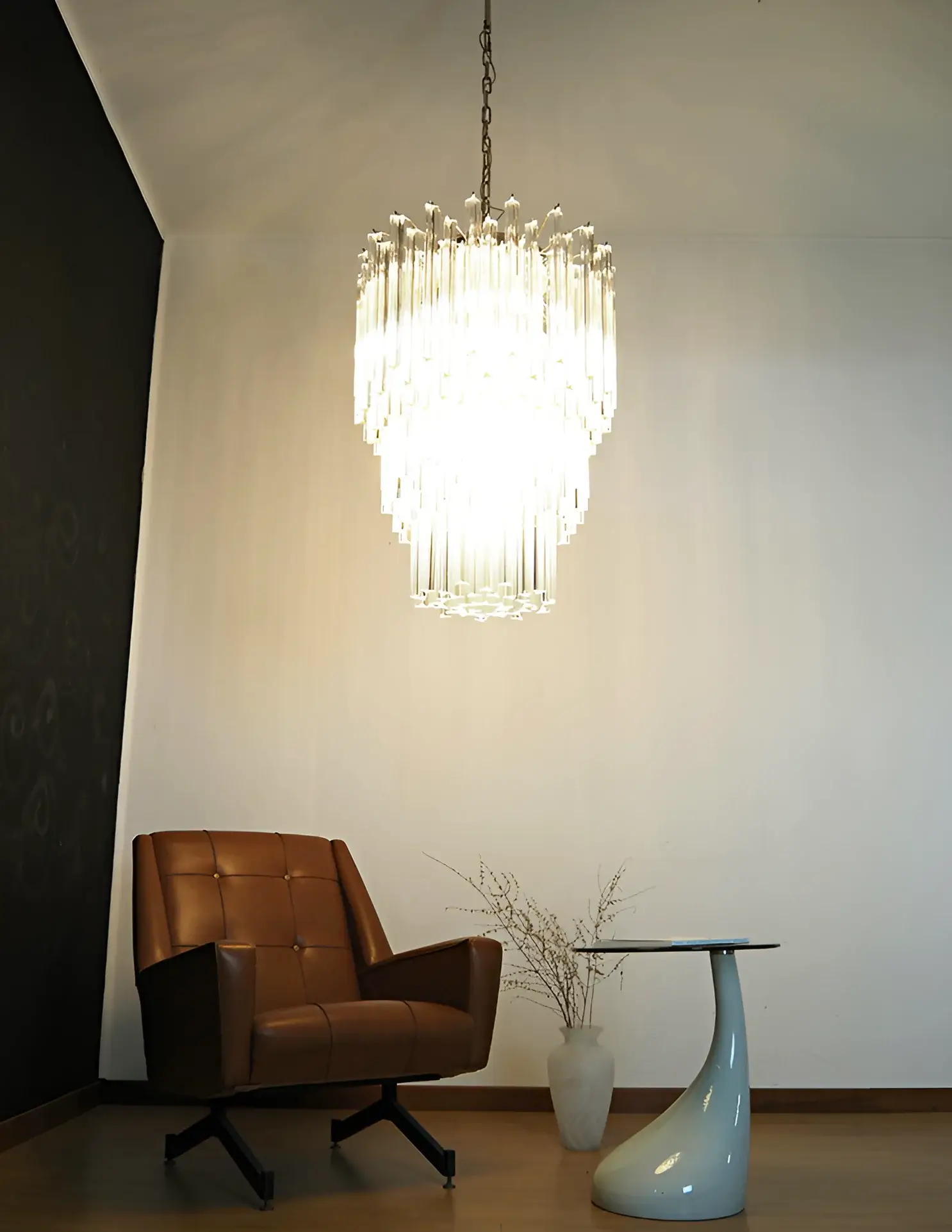 Fantastic Murano Prisms Transparent Chandelier - Image 4