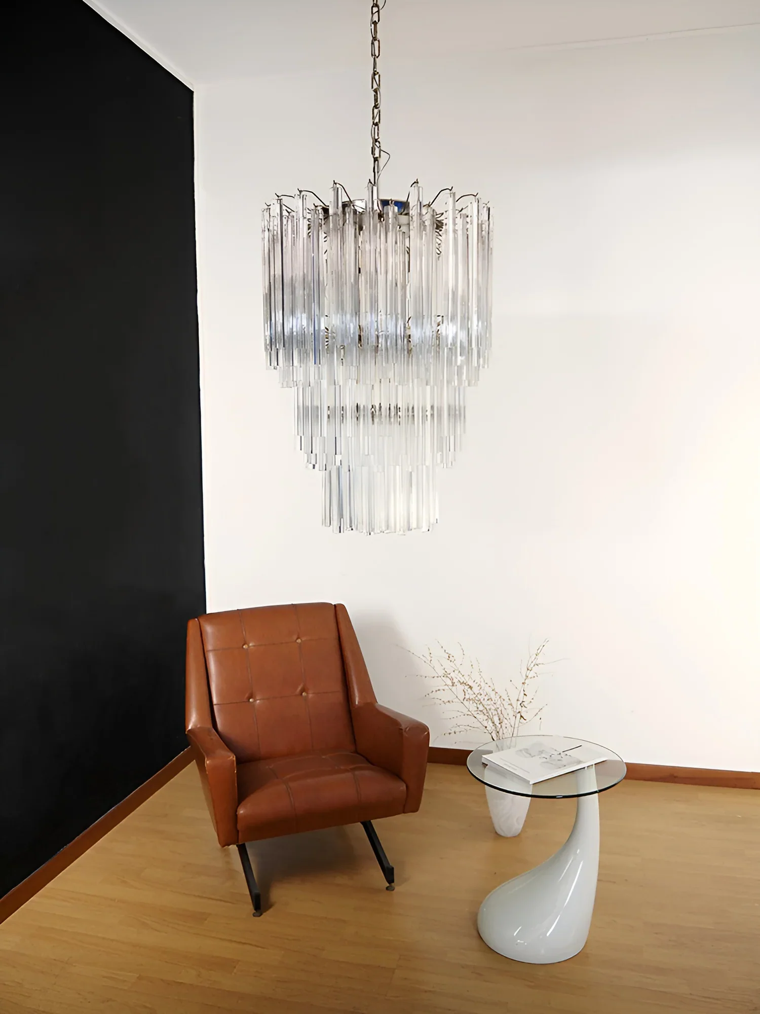 Fantastic Murano Prisms Transparent Chandelier - Image 5