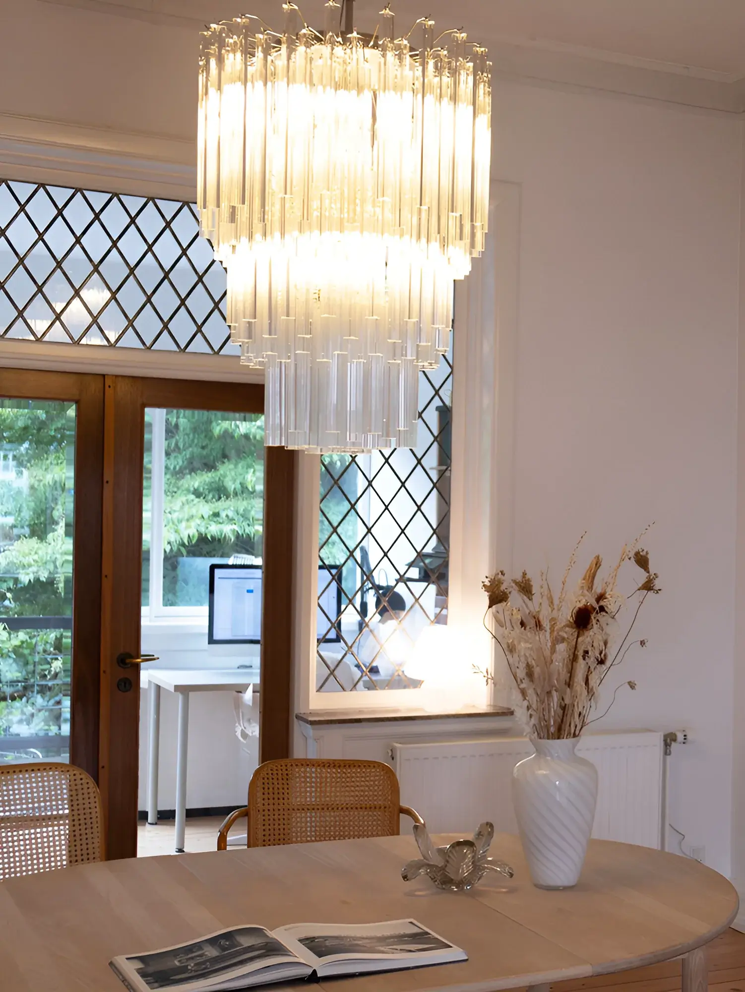 Fantastic Murano Prisms Transparent Chandelier - Image 7