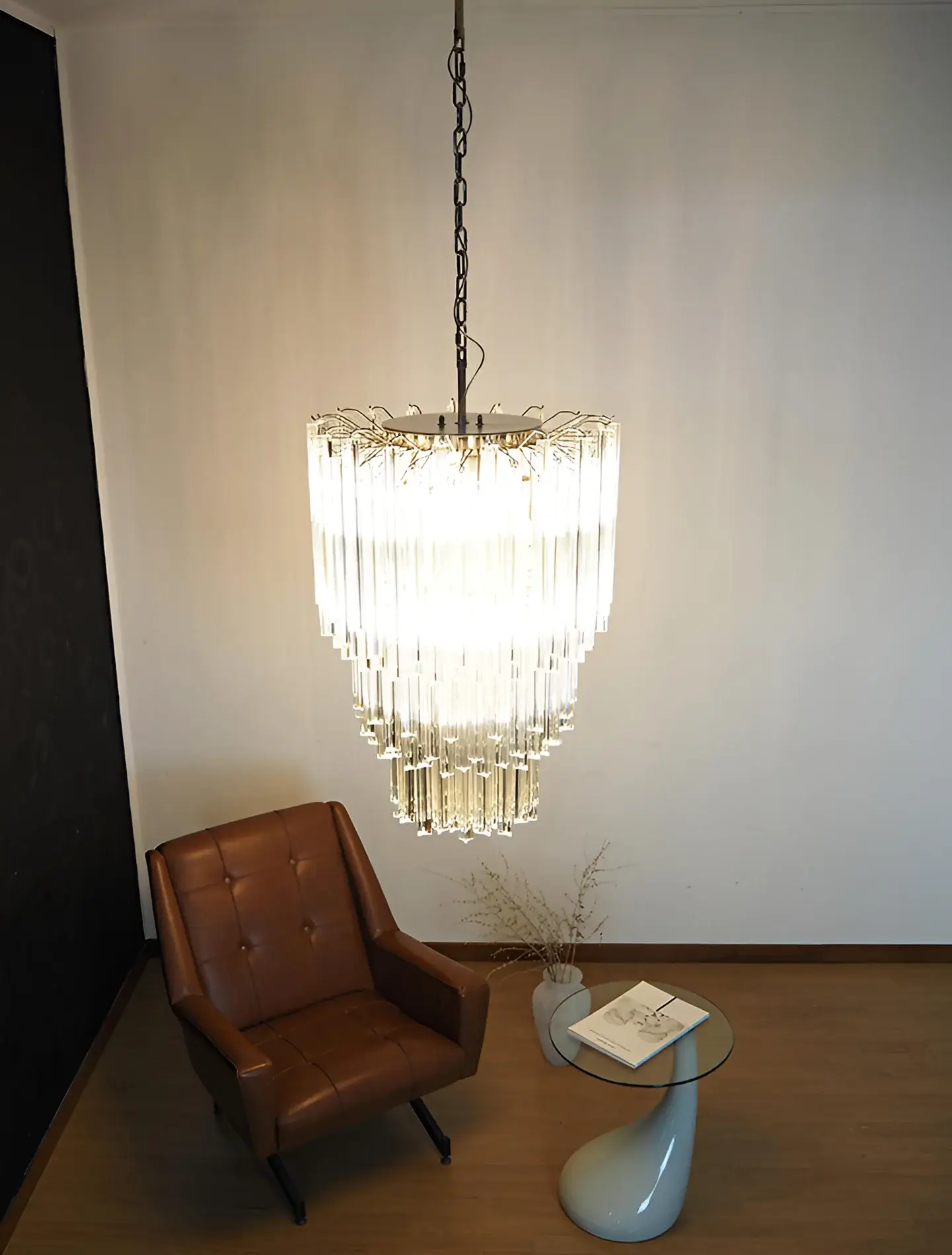 Fantastic Murano Prisms Transparent Chandelier - Image 9