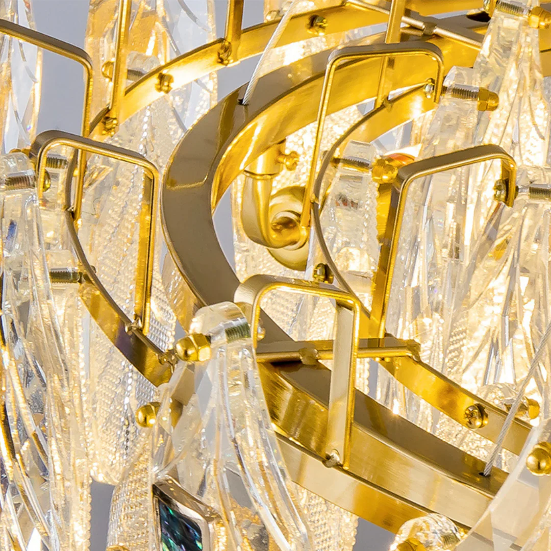 Feather Crystal Abalone Chandelier - Image 12