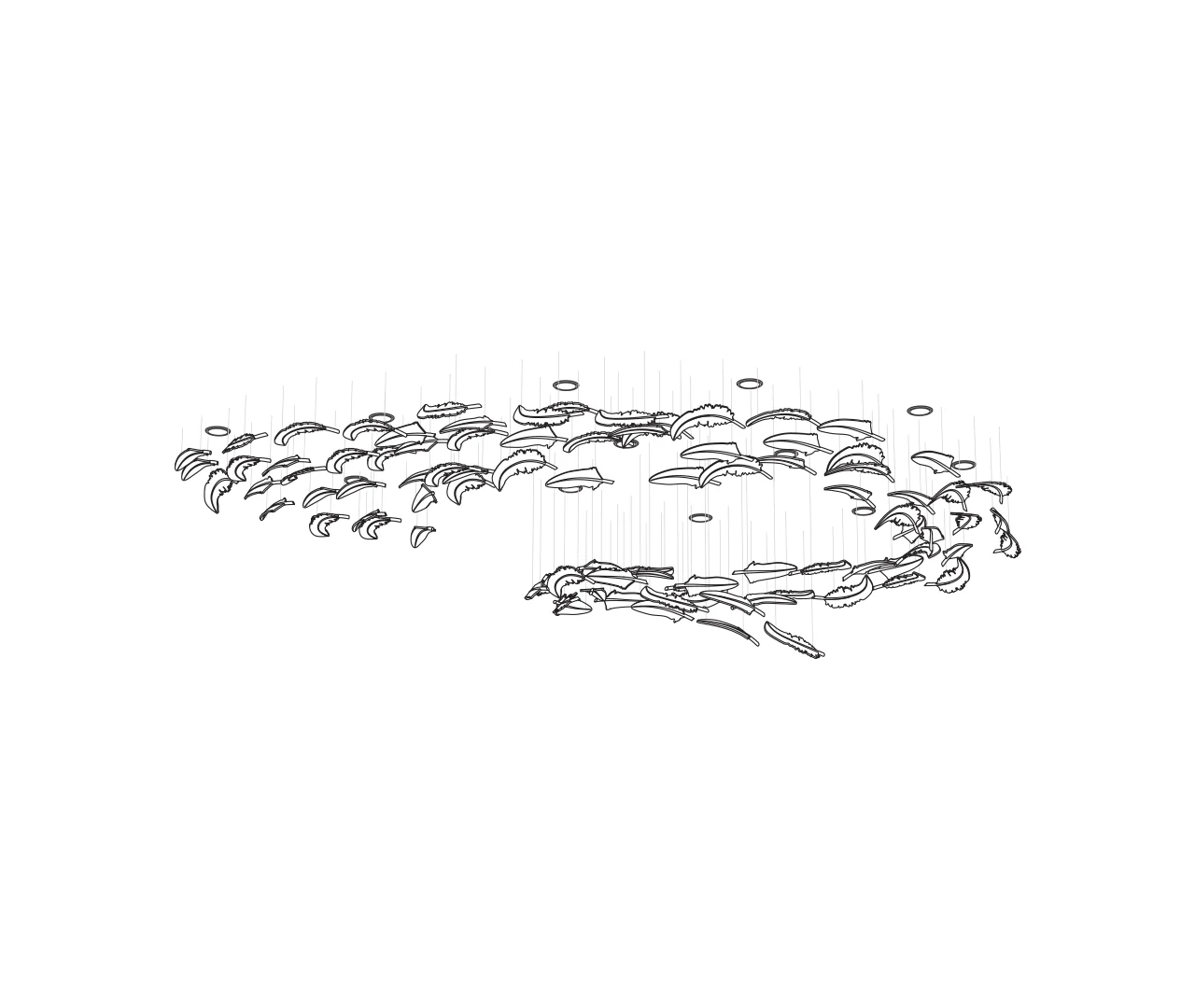 Feather Handblown Glass Chandelier - Image 10