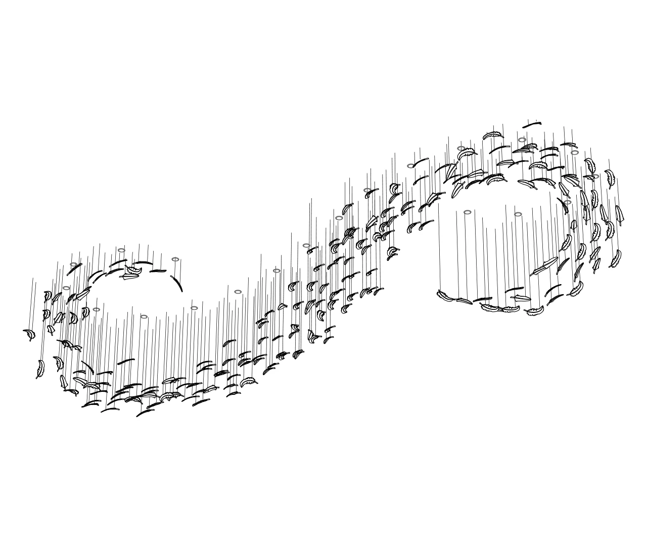 Feather Handblown Glass Chandelier - Image 7