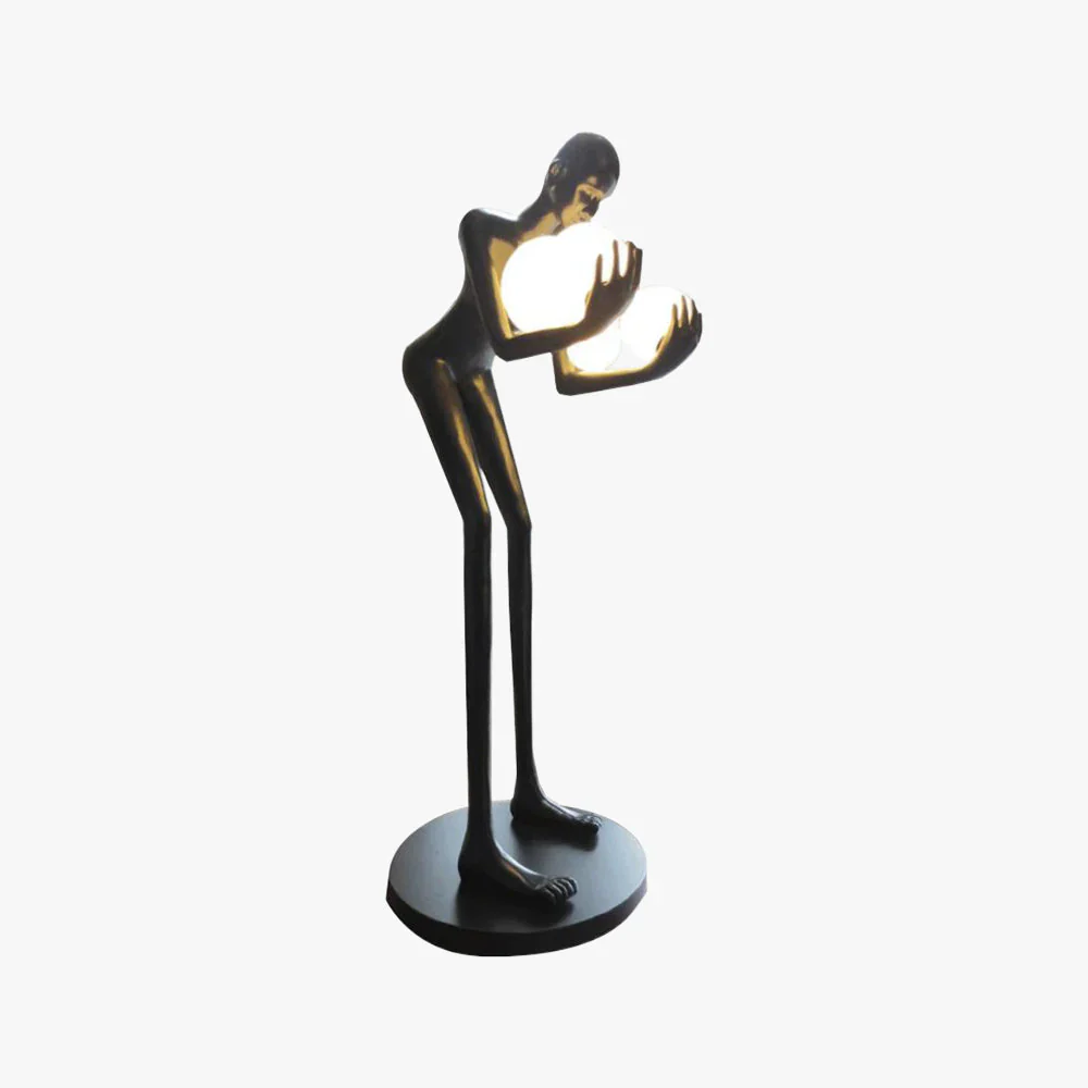 Figure Holding Ball Sculpture Floor Lamp - Image 9