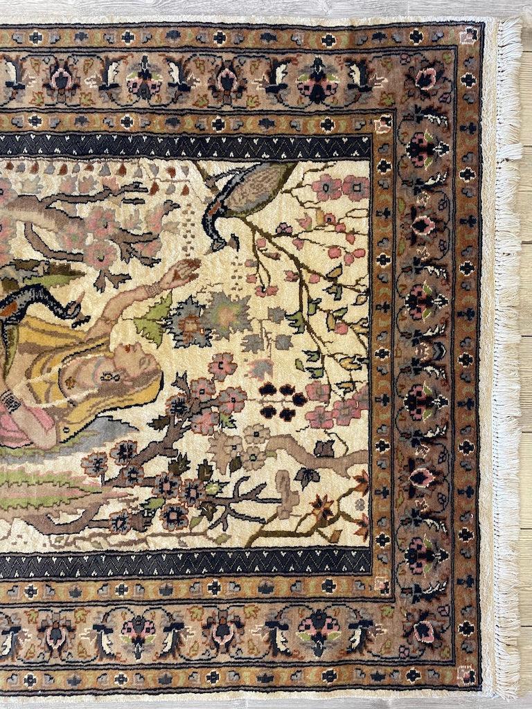 Fine Handmade Pictorial Rug 71'’ x 48'’ - Image 4