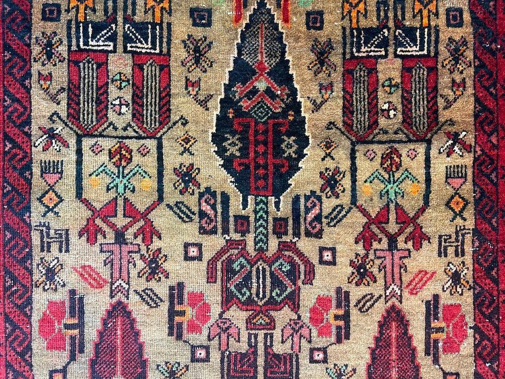 Fine Vintage Wool Baluch Rug 6x4 ft - Image 8