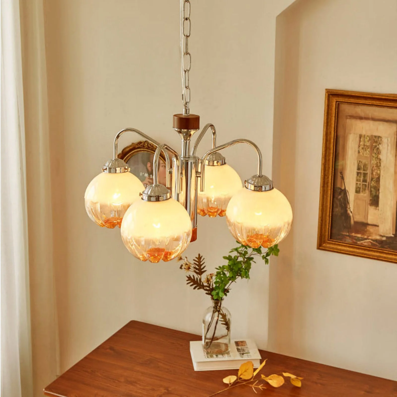 Flower Bud Glass Chandelier - Image 14