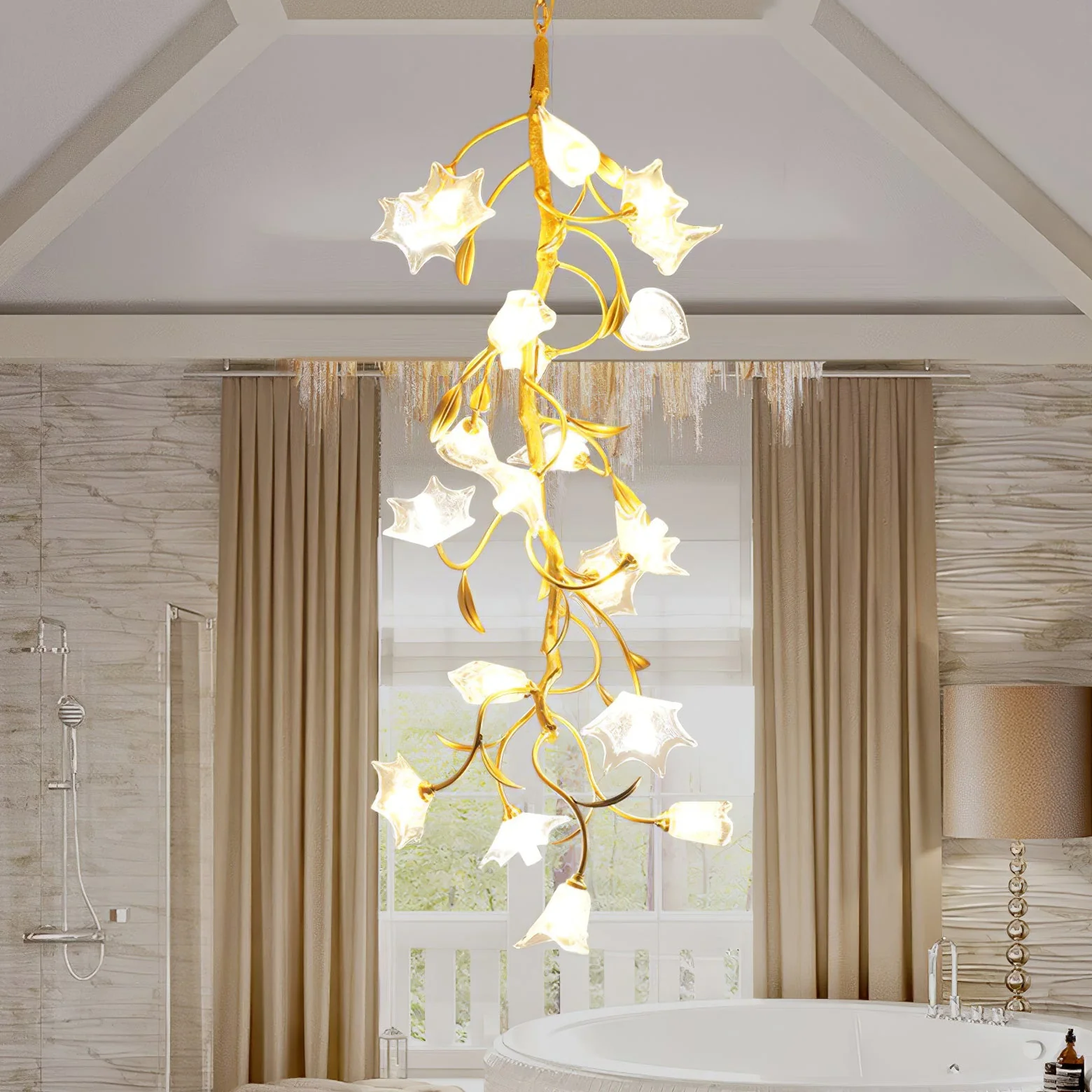 Flower Craftsman Chandelier - Image 7