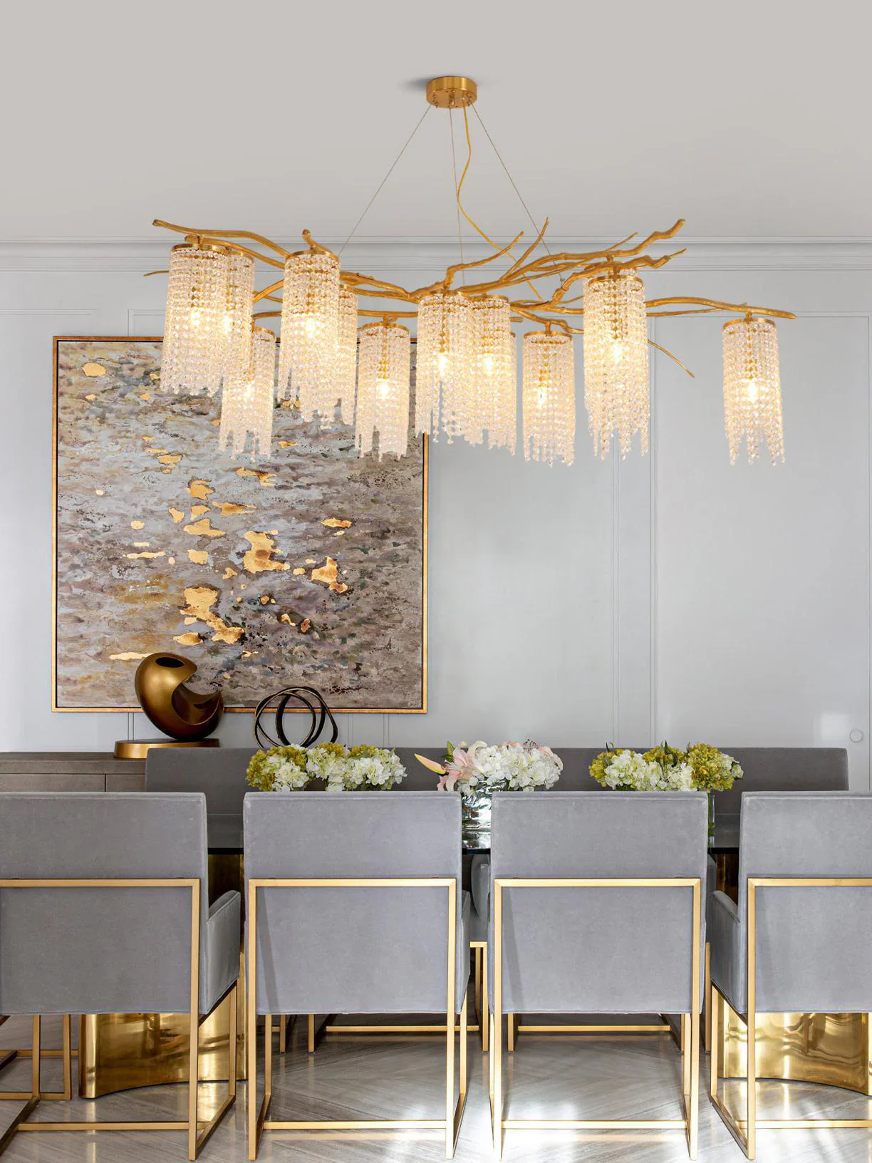 Forest Dawn Brass Chandelier - Image 6