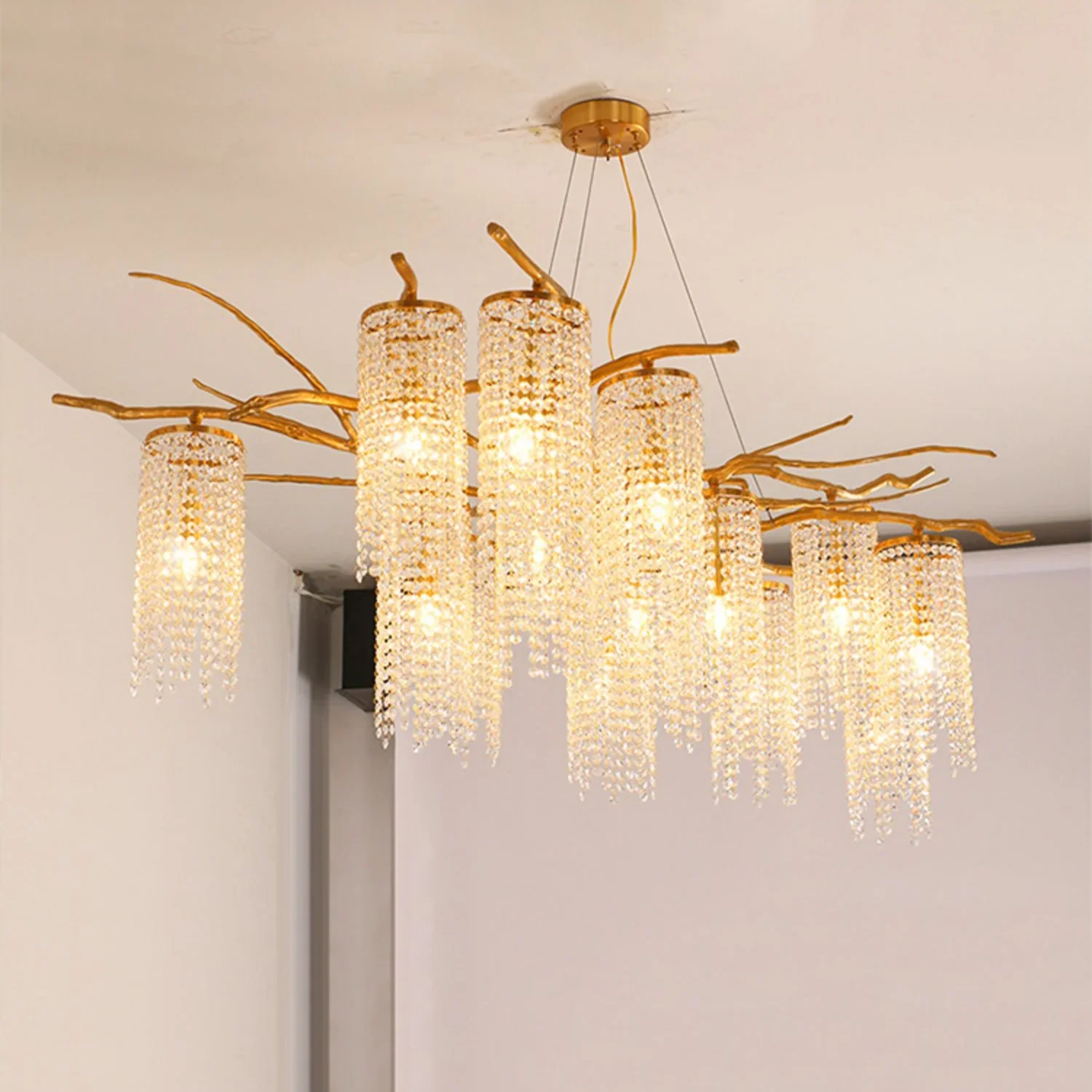 Forest Dawn Brass Chandelier - Image 7
