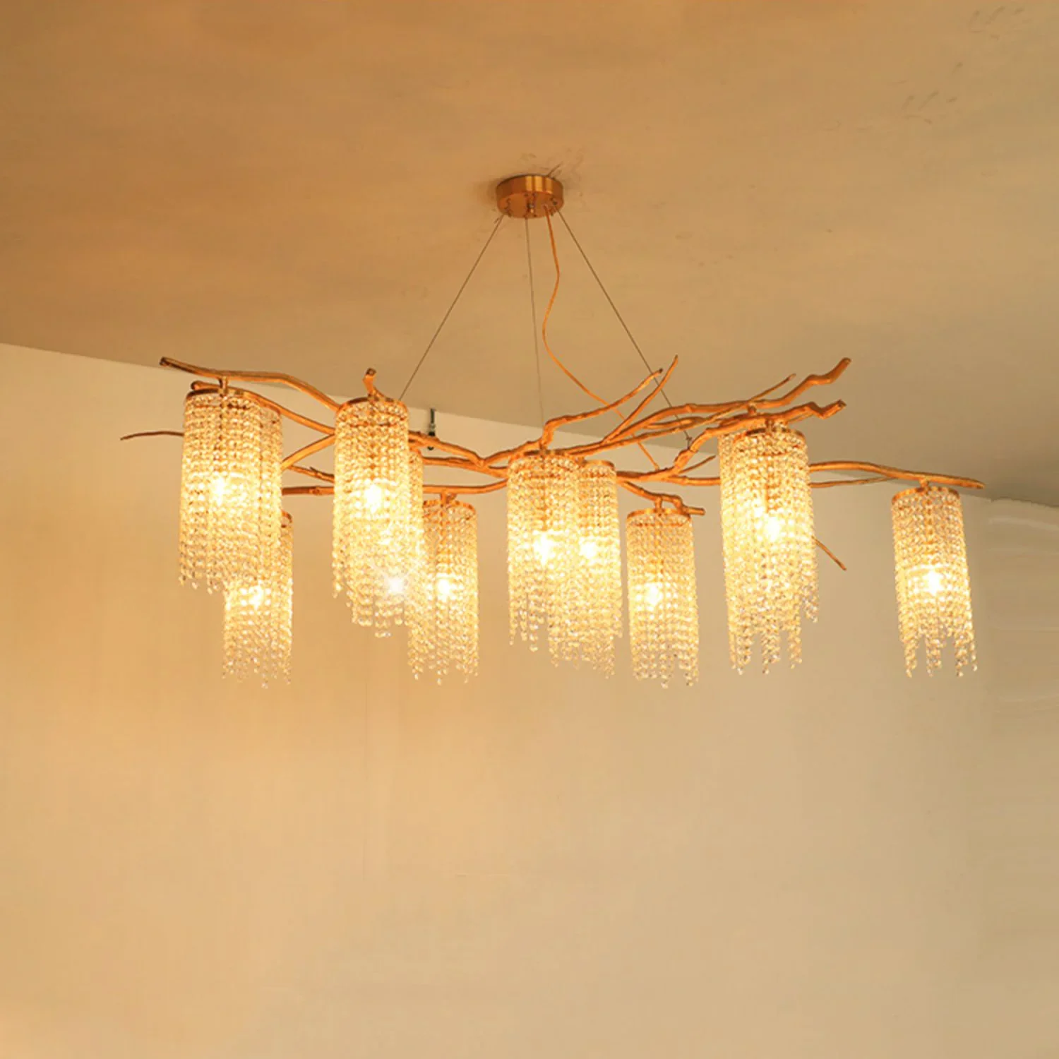 Forest Dawn Brass Chandelier - Image 9