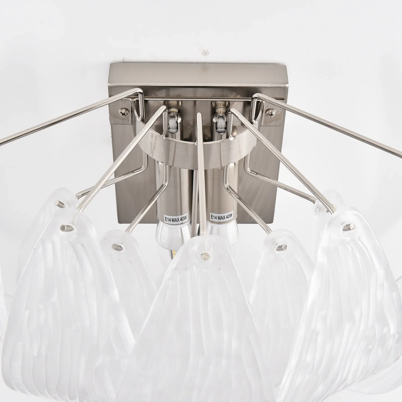 Frosted Petal Glass Wall Light - Image 10