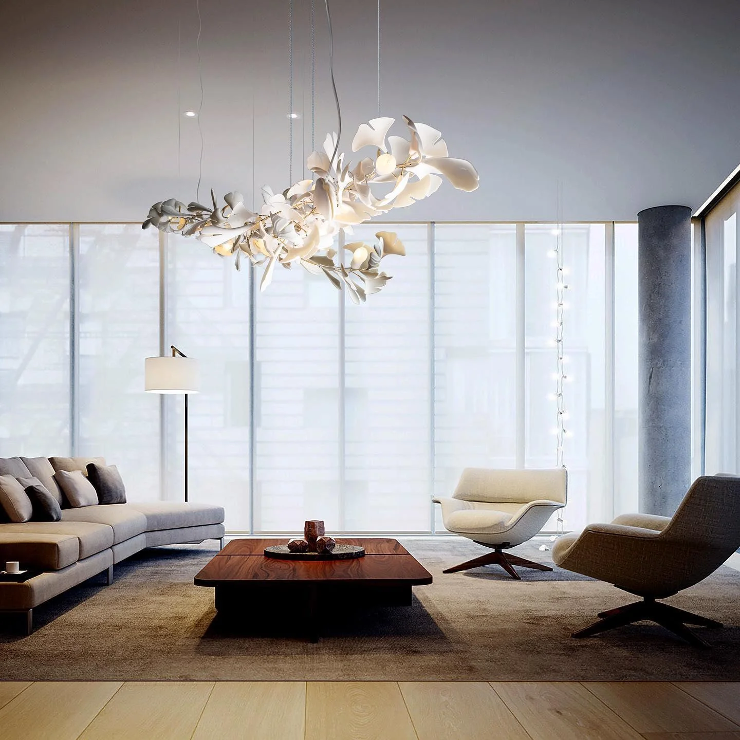 Gingko Ceramic Chandelier A - Image 24
