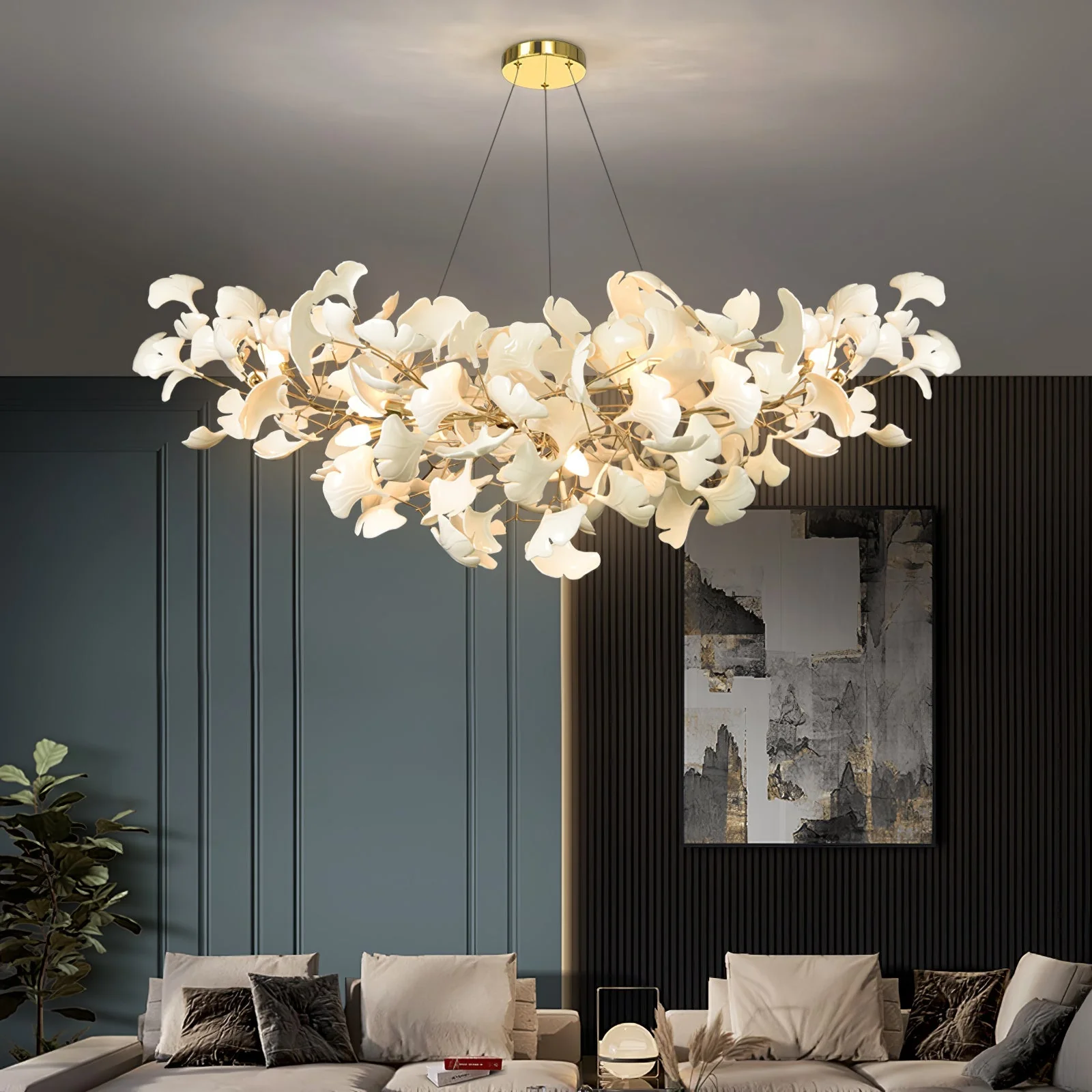 Gingko Ceramic Chandelier B - Image 14