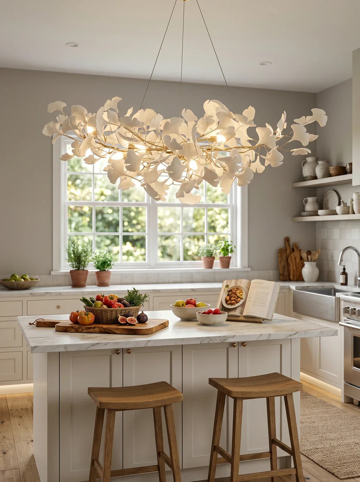 Gingko Ceramic Chandelier B - Image 7